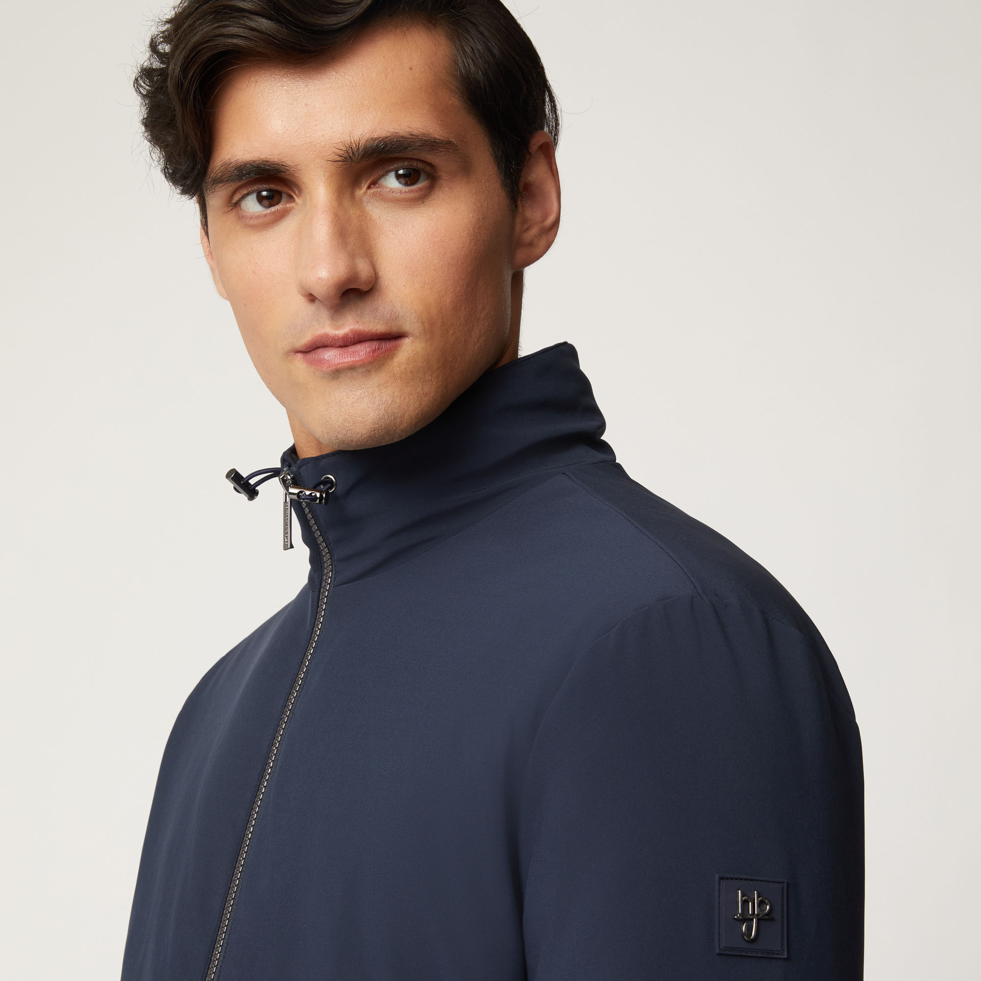 Giubbotto Con Collo Alto, Light Blue, large image number 2