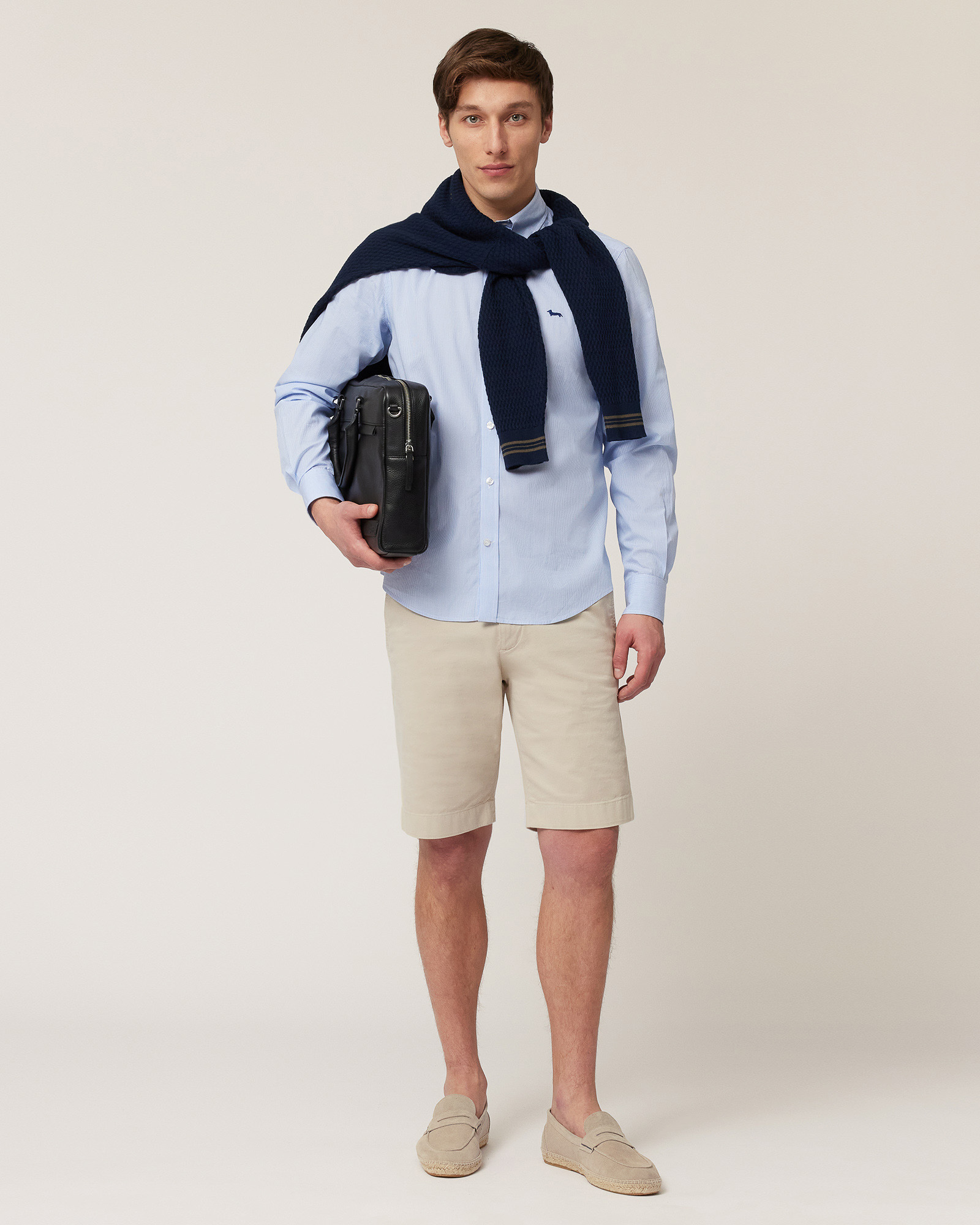 Shirt with Dachshund Embroidery, Sky Blue, large image number 3