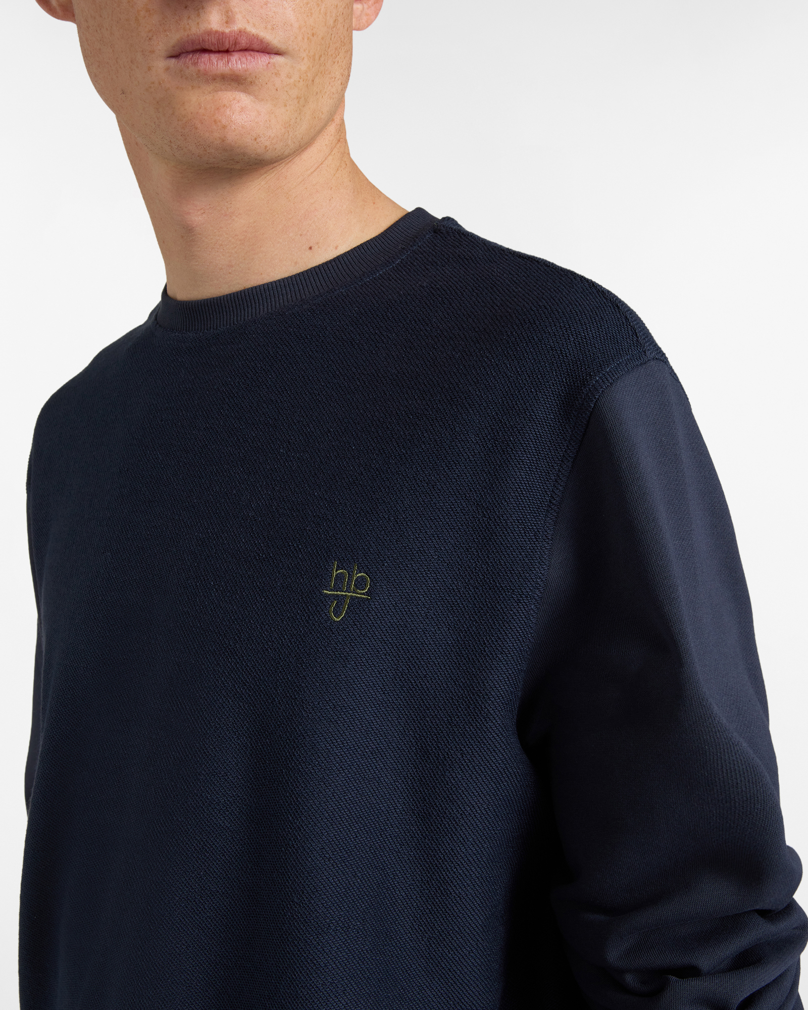 Felpa Uomo Girocollo in Tessuto Reverse, Blu scuro, large image number 2