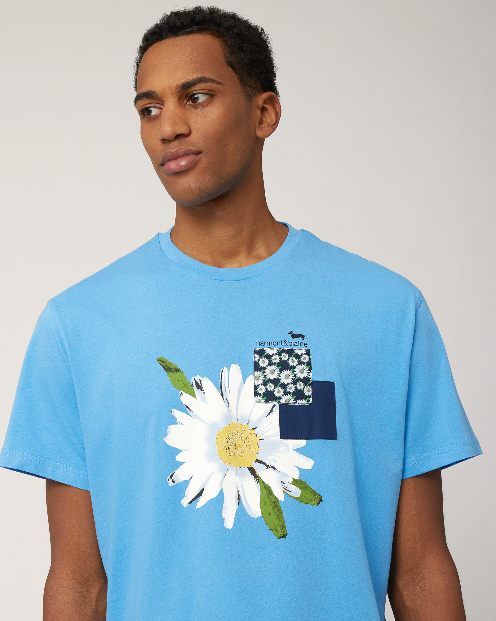 T-Shirt with Maxi Daisy, Light Blue, large image number 2