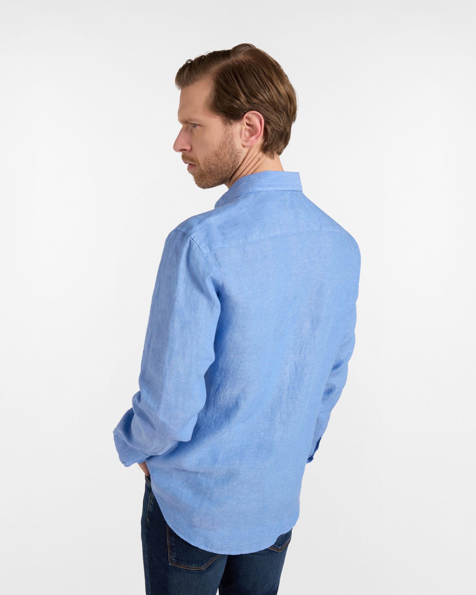 Men's narrow-fit linen shirt