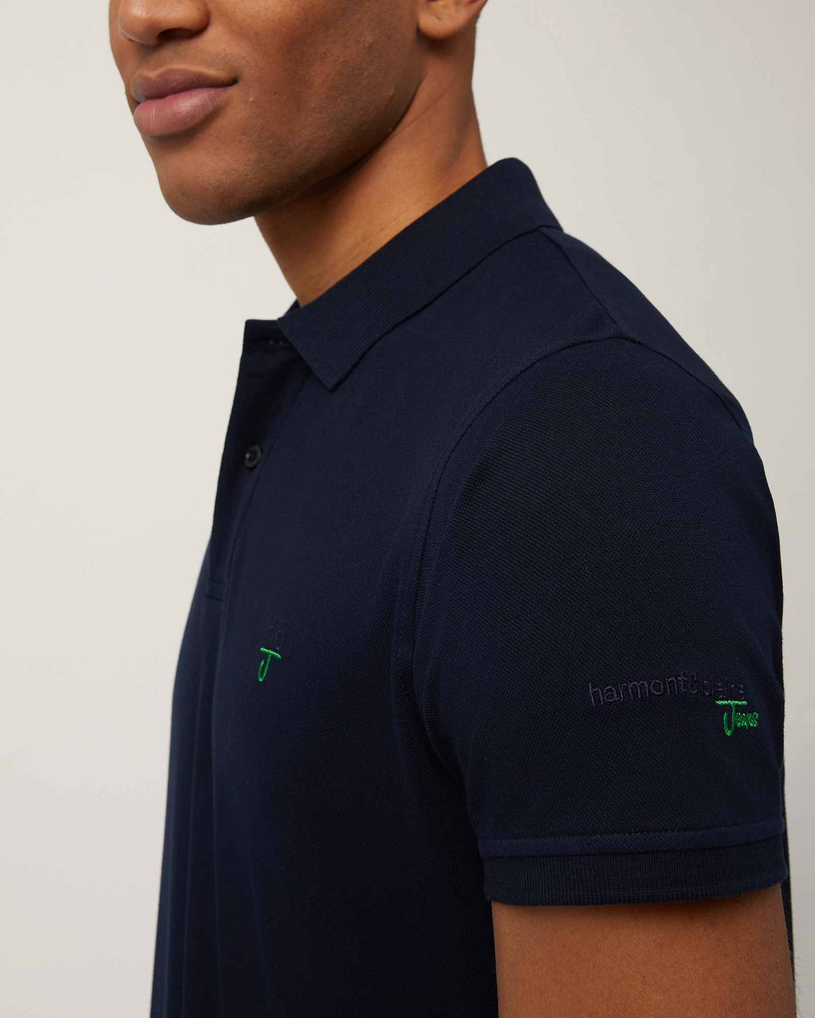 Narrow-Fit Cotton Polo, Dark Blue, large image number 2