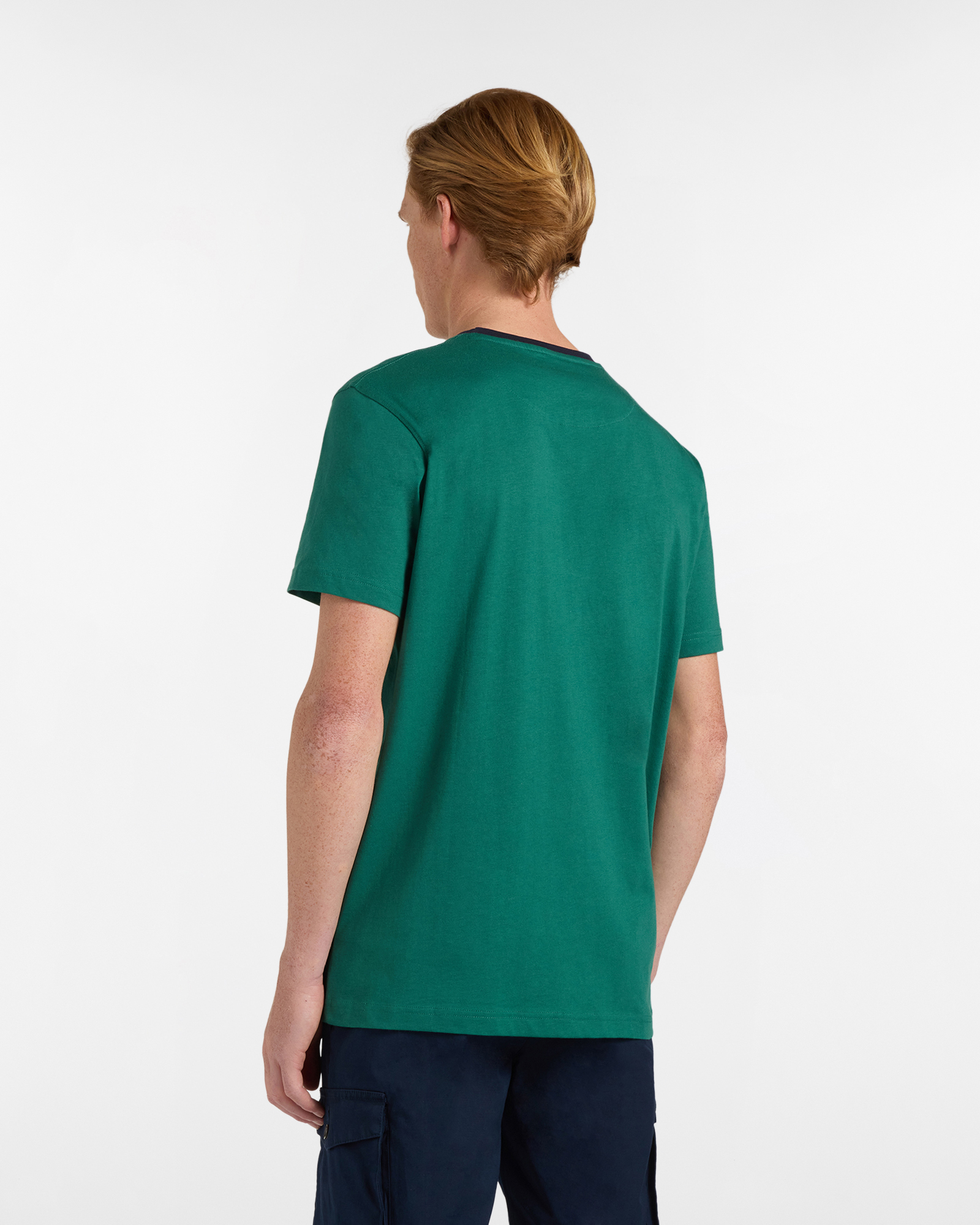 T‑shirt Uomo con Stampa Centrale Regular Fit