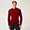 Jersey De Cuello Redondo En Lana Con Efecto Relieve, Rojo, swatch