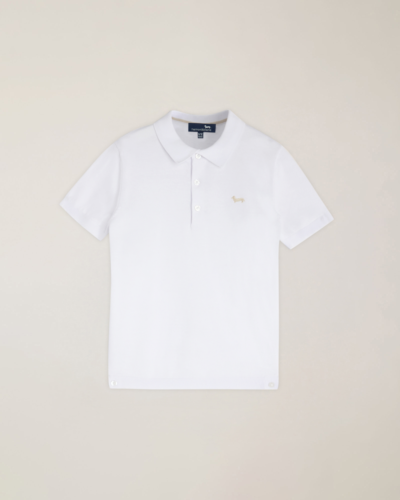 Polo de manga corta con logo bordado