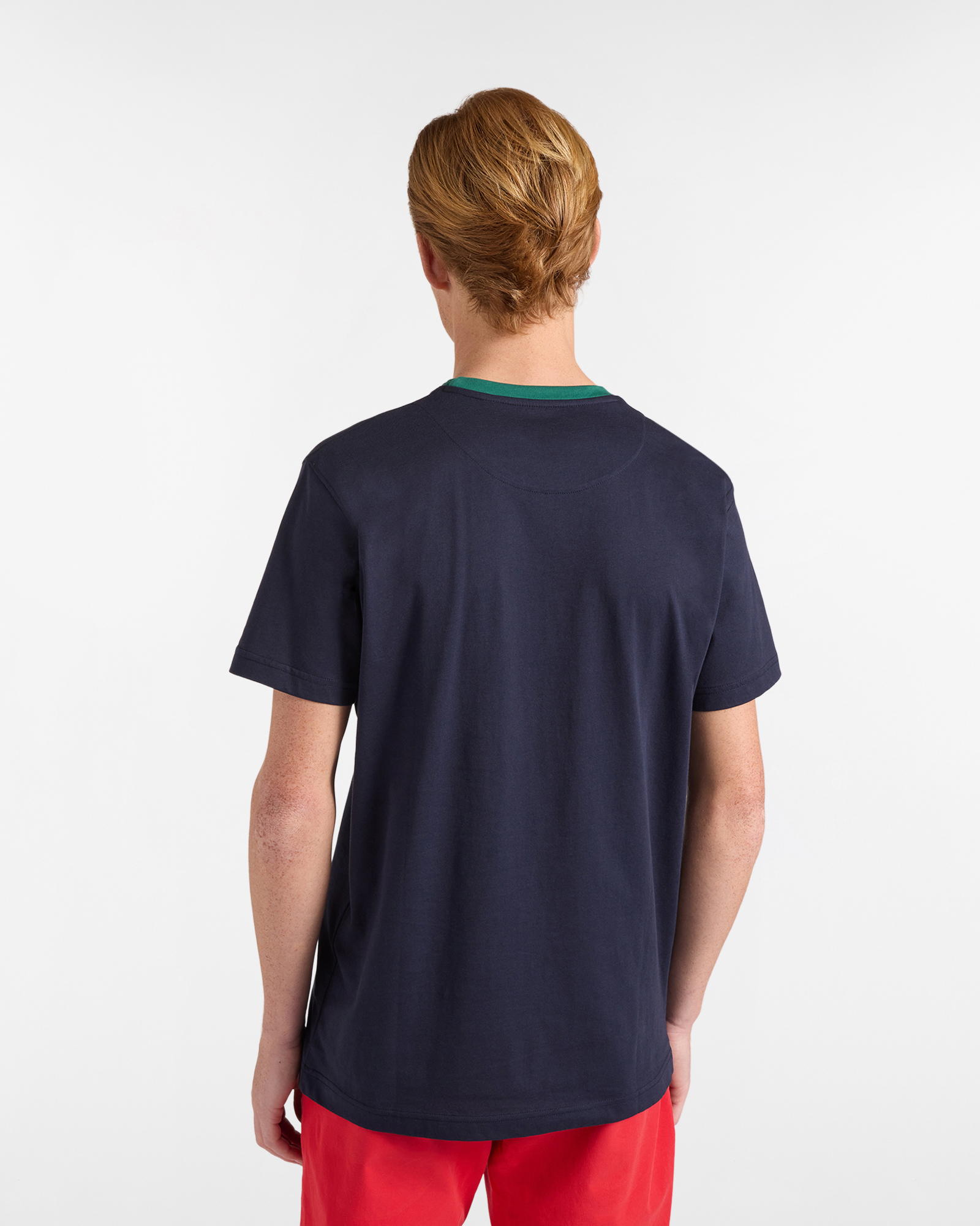 T‑shirt Uomo con Stampa Centrale Regular Fit