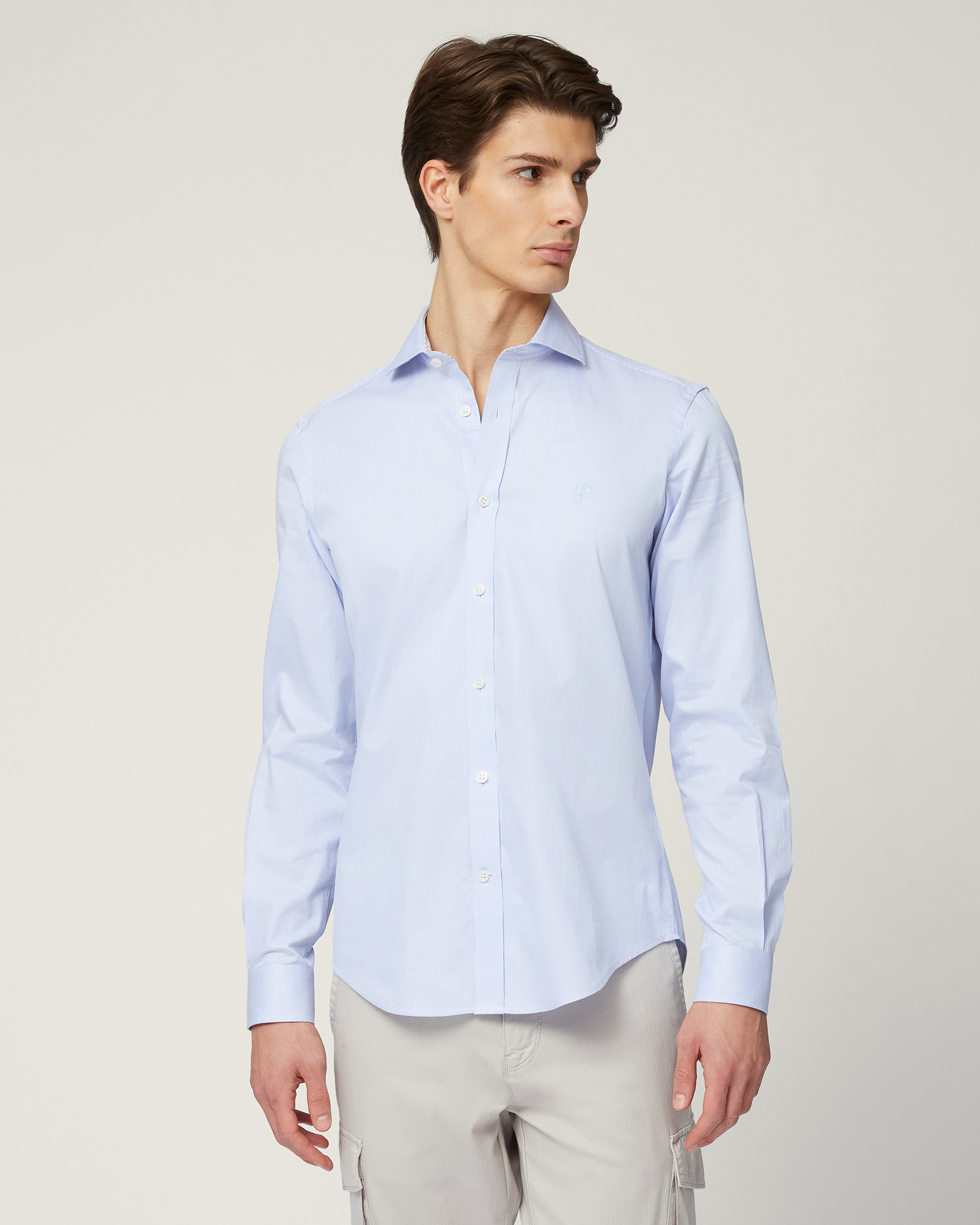 Micro-Striped Cotton Shirt