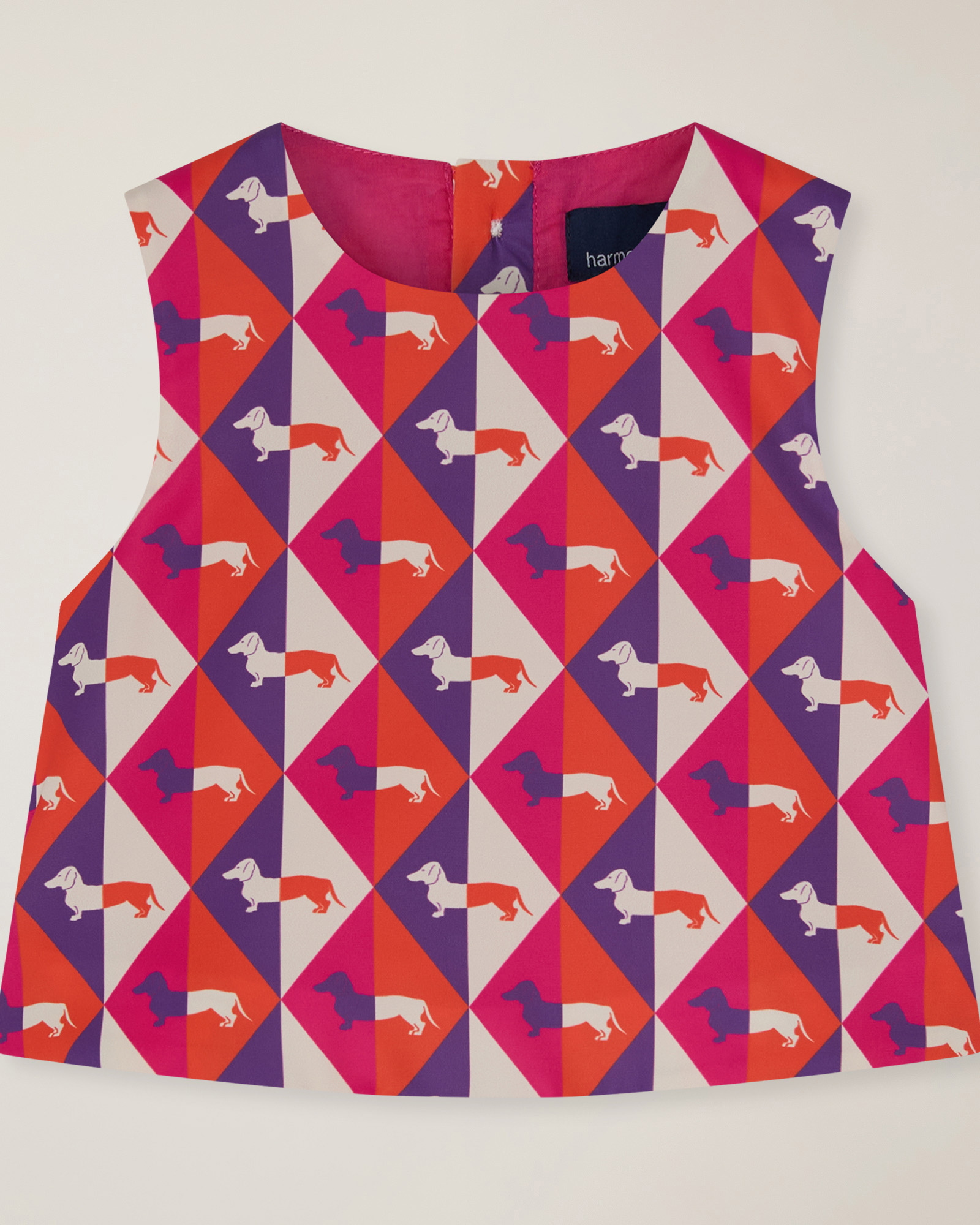 Blusa con stampa geometrica 