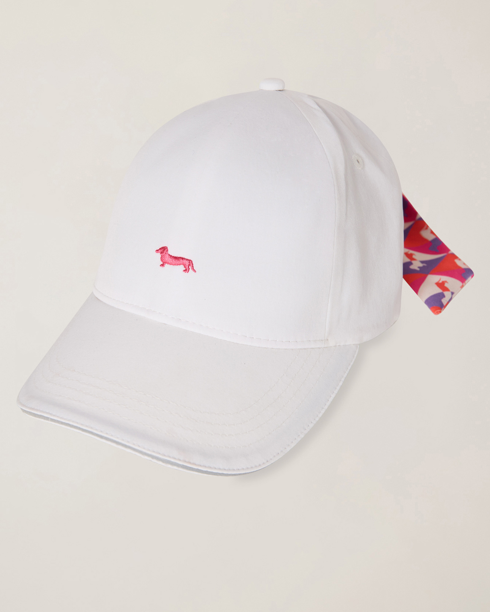 Cap with logo embroidery and bow, White, large image number 0