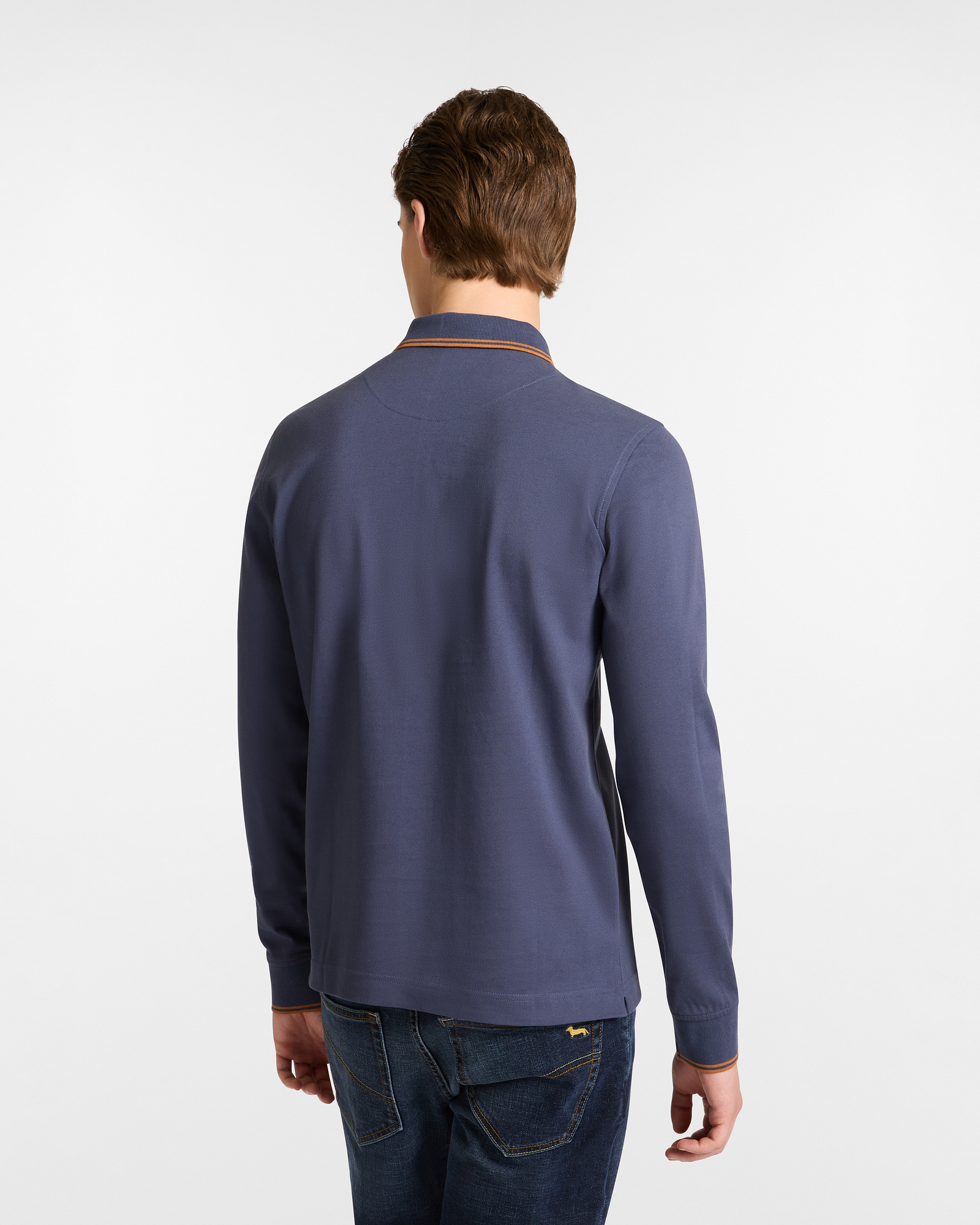 Long Sleeve Righini Polo, Dark Lavander, large image number 1