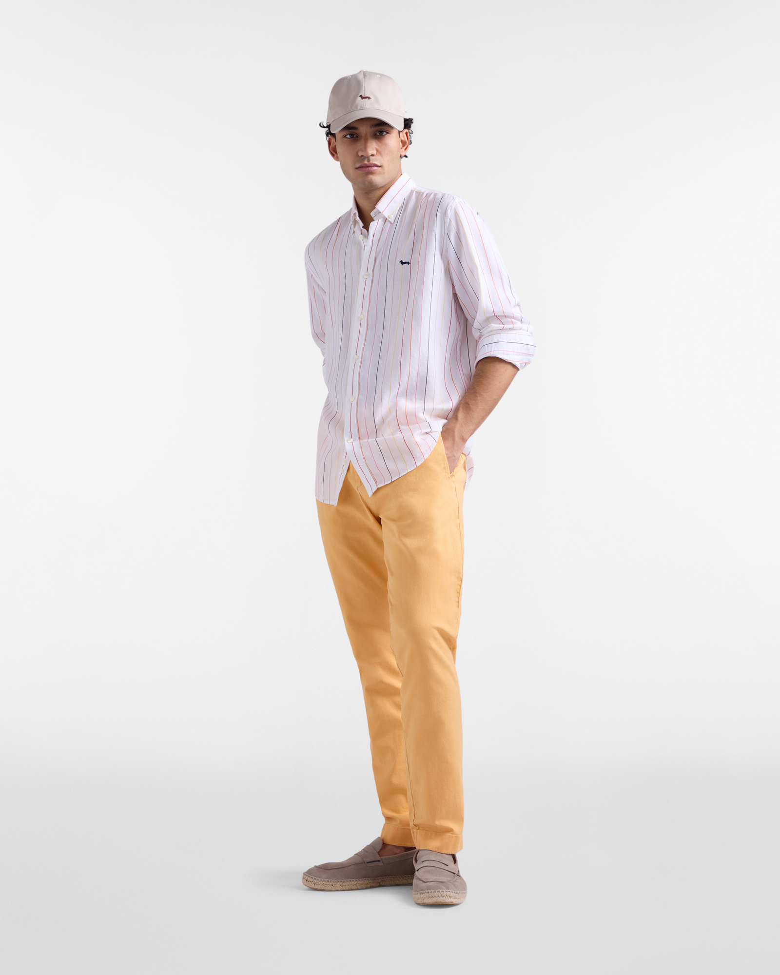 Men's striped shirt, White, large image number 3