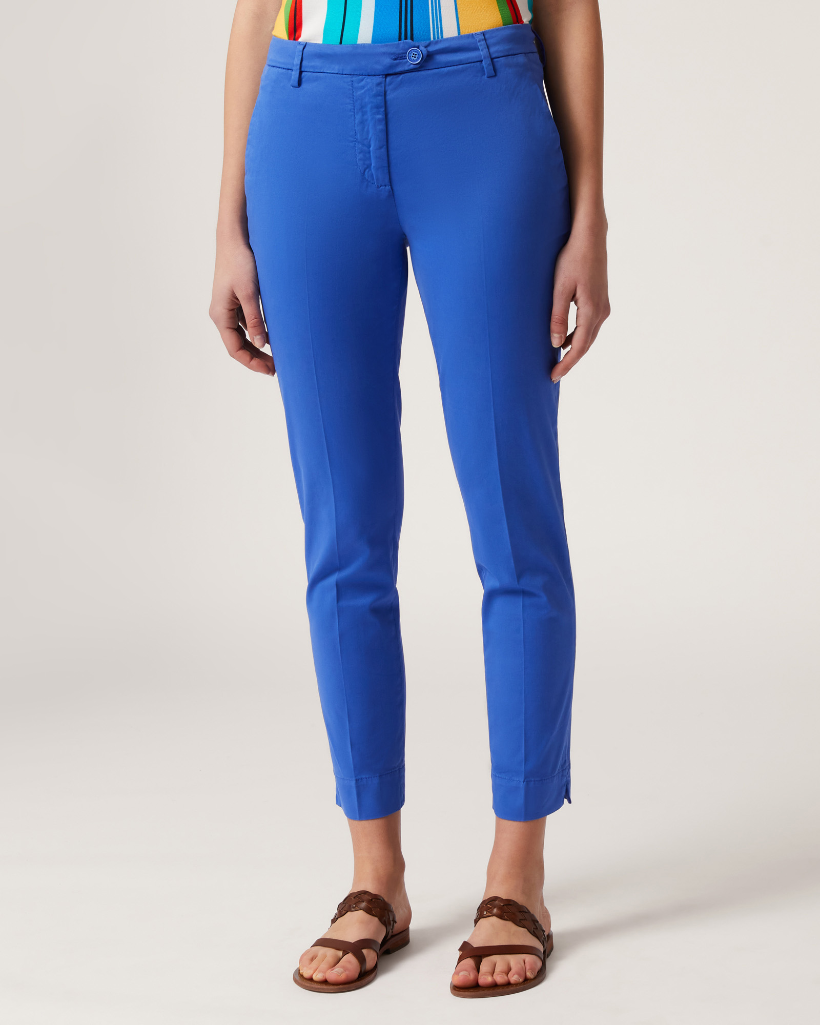Stretch Cotton Chino Pants, Light Blue, large