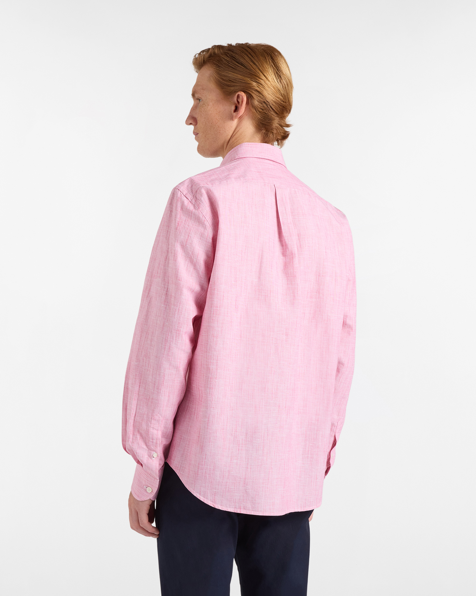 Camicia Uomo Misto Lino Regular Fit