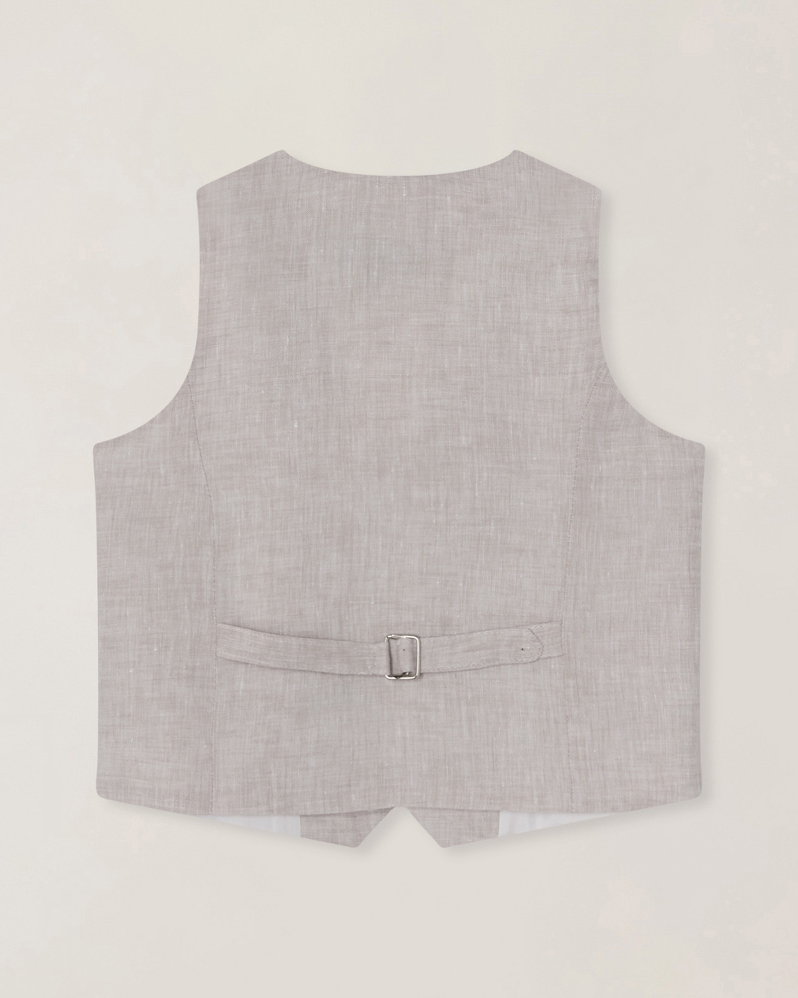 Gilet in lino con ricamo logo