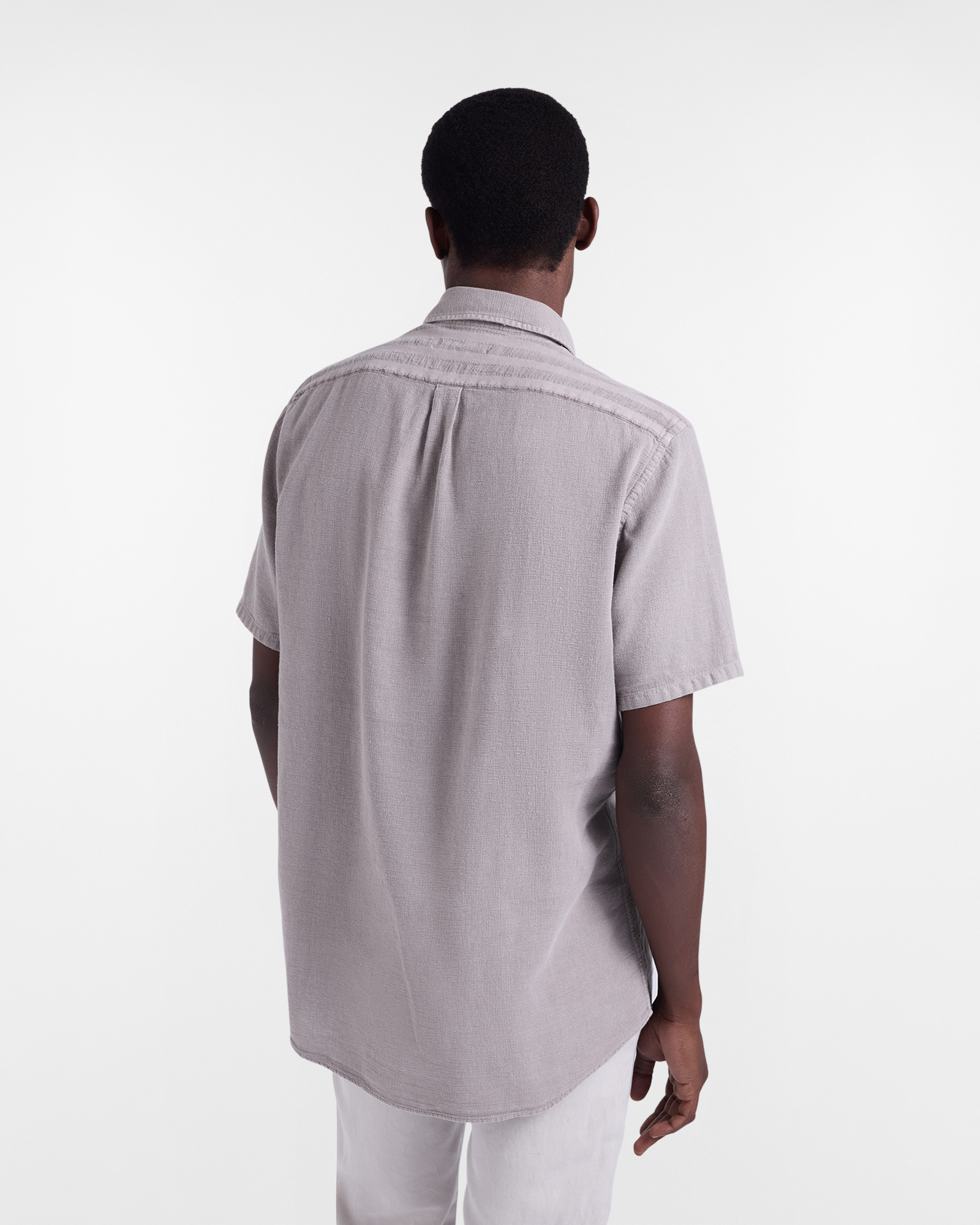 Camicia Uomo con Taschino Capsule Earth Dye, Marrone, large image number 2