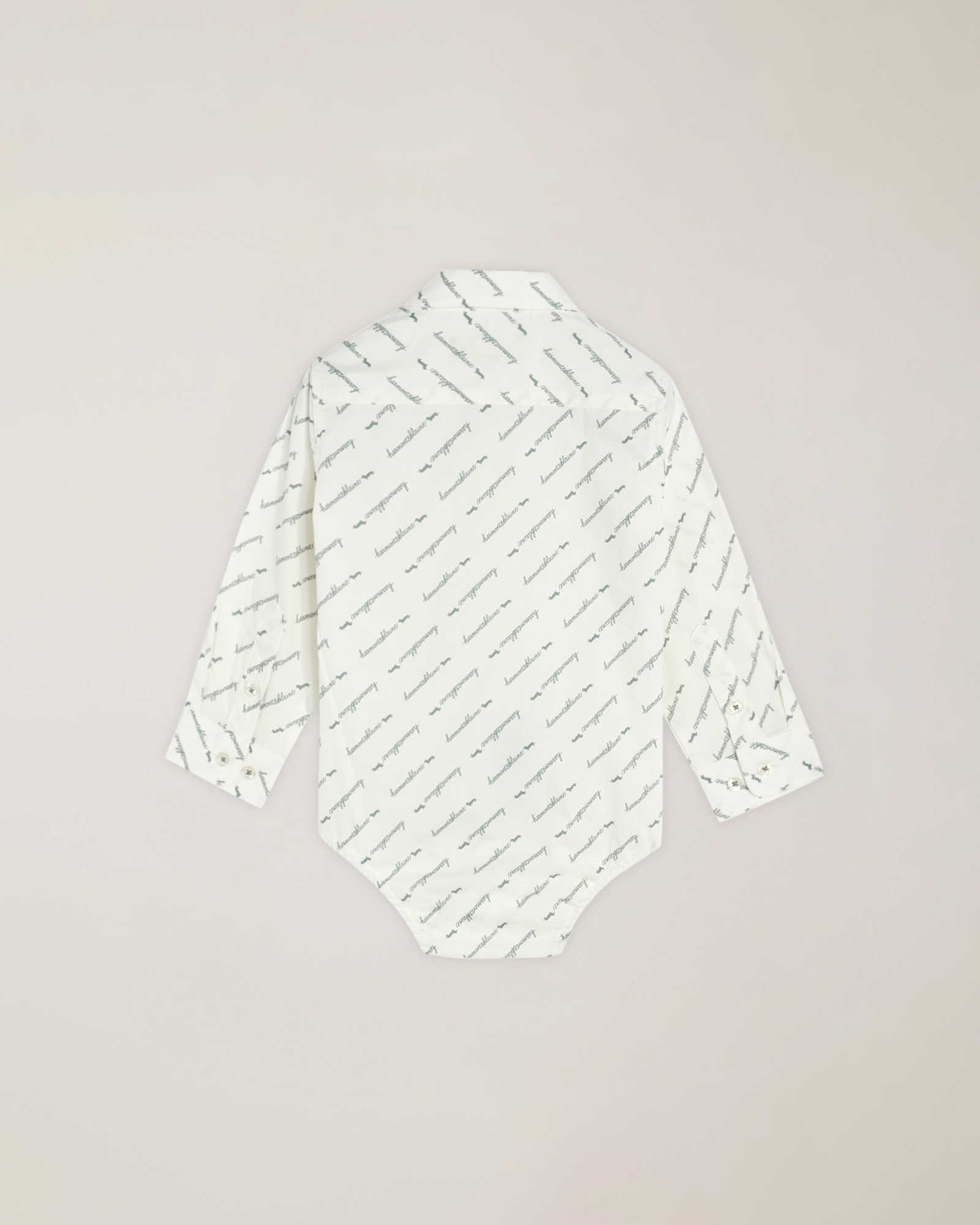 Bodysuit shirt with all-over print and embroidered logo