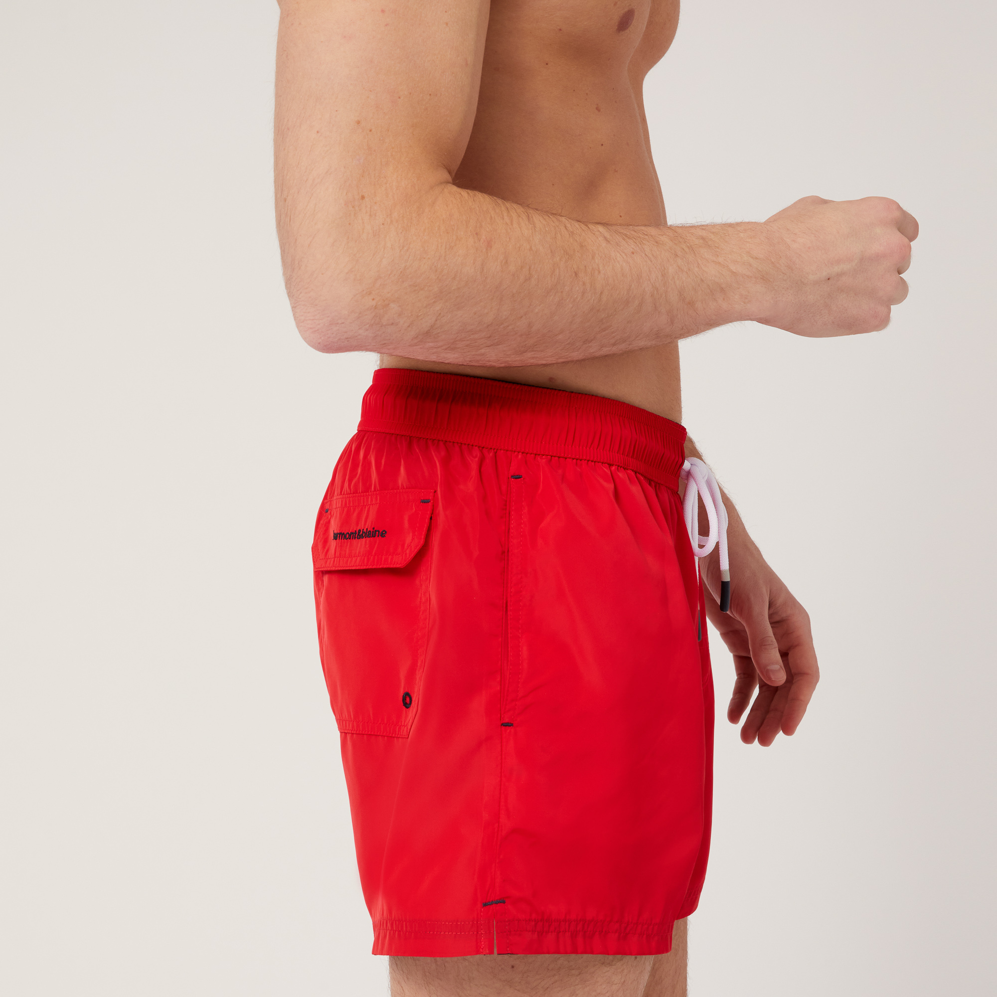 Short Swim Trunks, Red, large image number 2