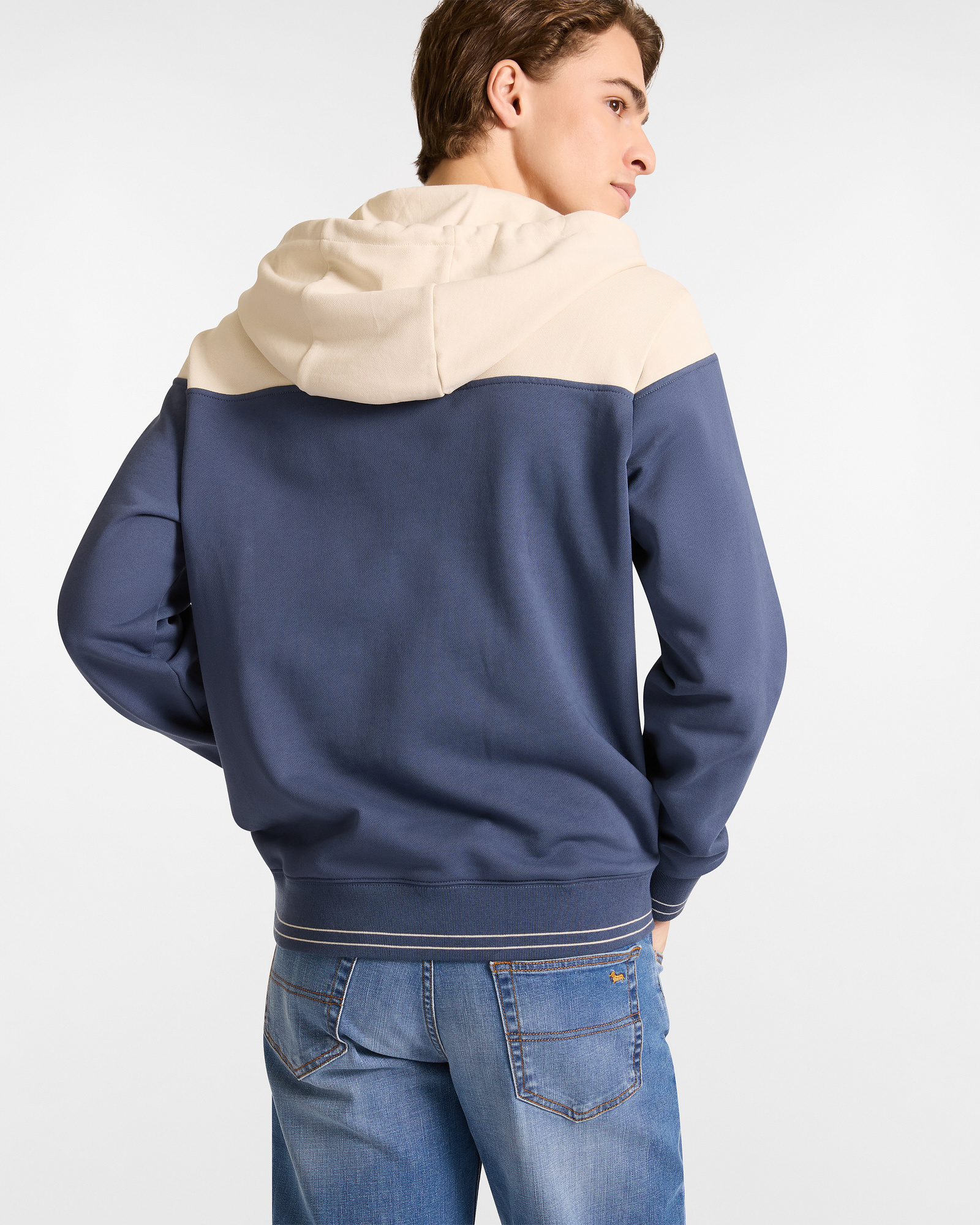 Two-Tone Cotton Hoodie