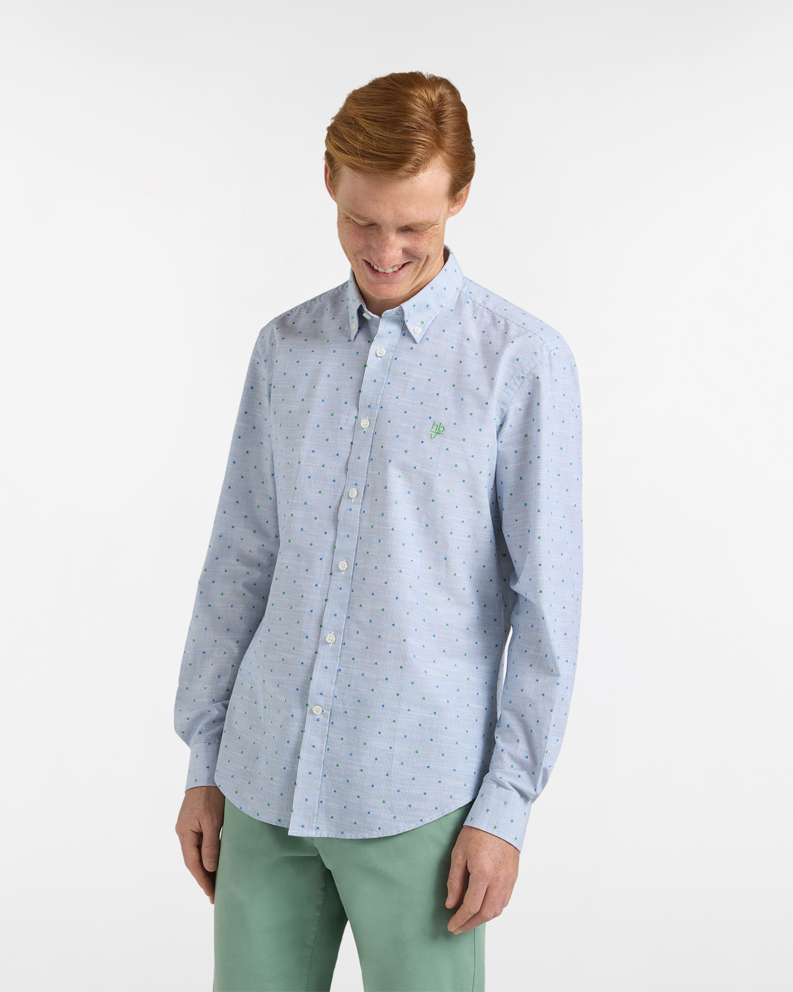 Camicia Uomo con Motivo Fil Coup&eacute; Narrow Fit