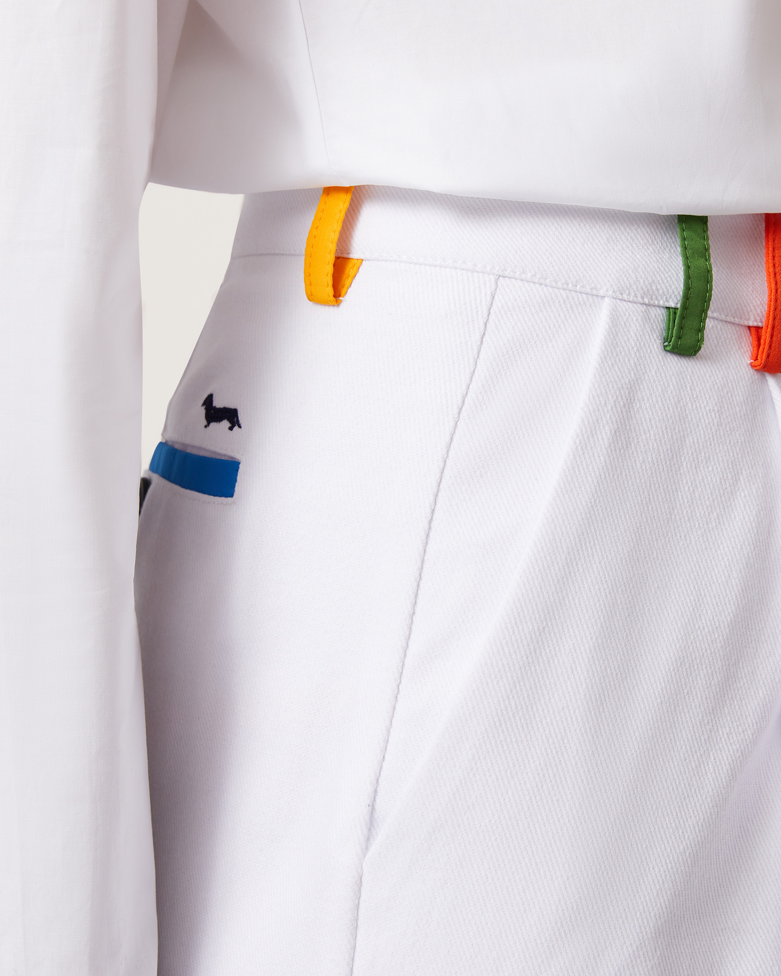 Pants with Colorful Details, White, large image number 2