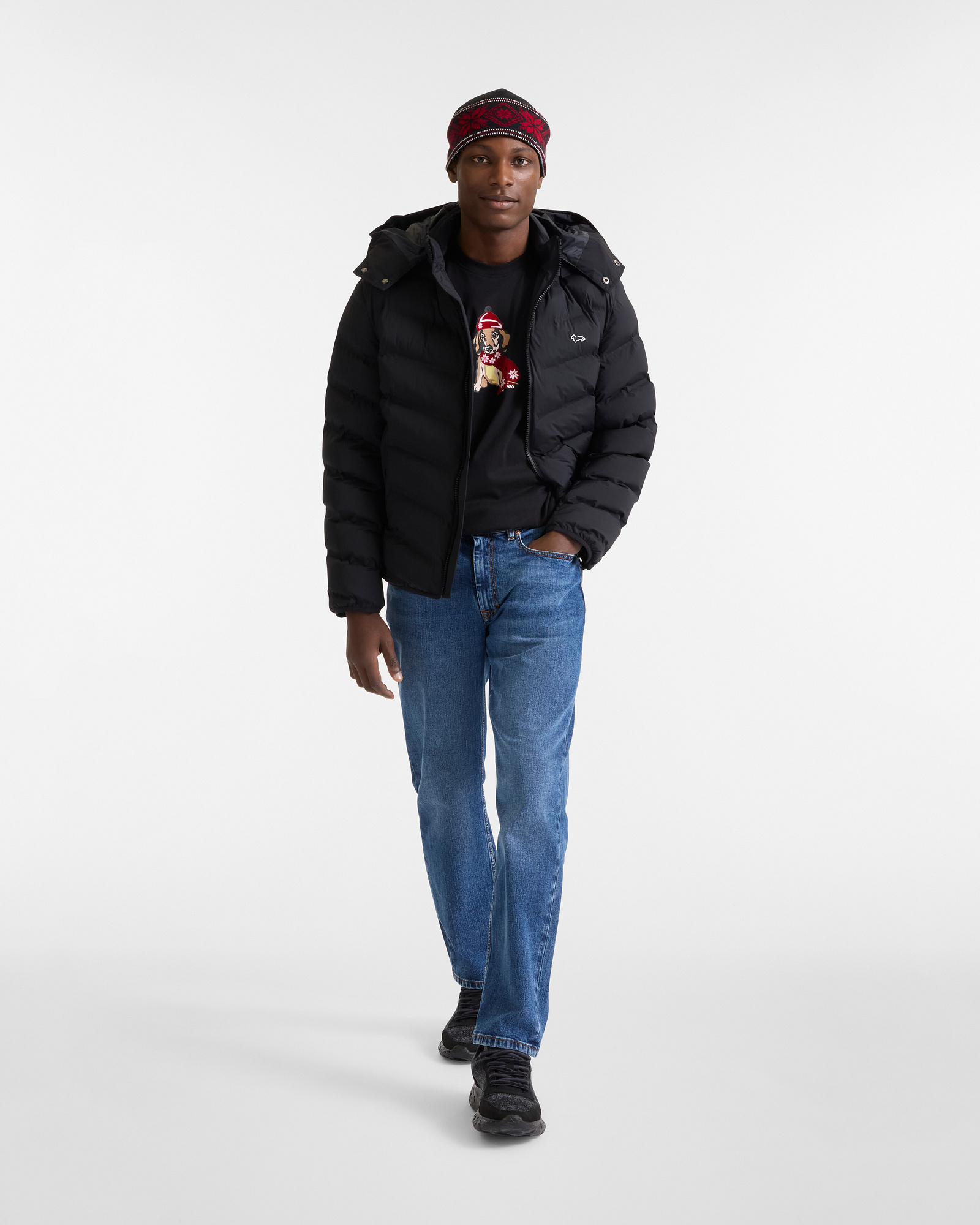 T-shirt with Dachshund Capsule Xmas Selection, Black, large image number 3