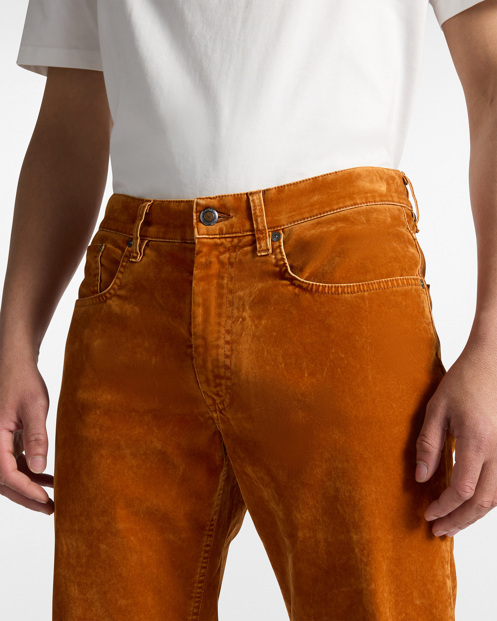 5-Pocket Regular Fit Pants, Curry Yellow, large image number 2