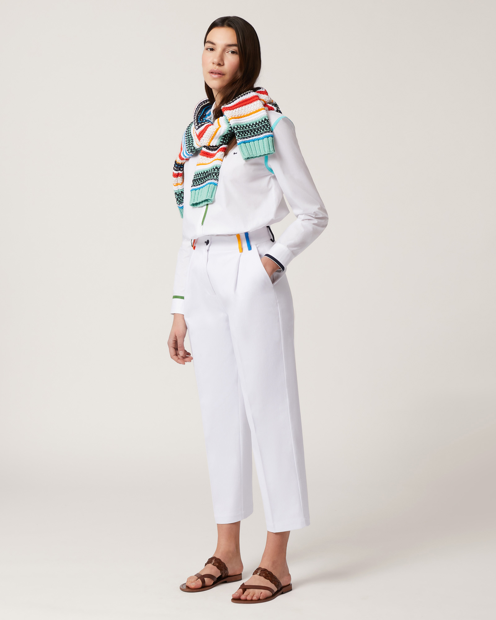 Pants with Colorful Details, White, large image number 3