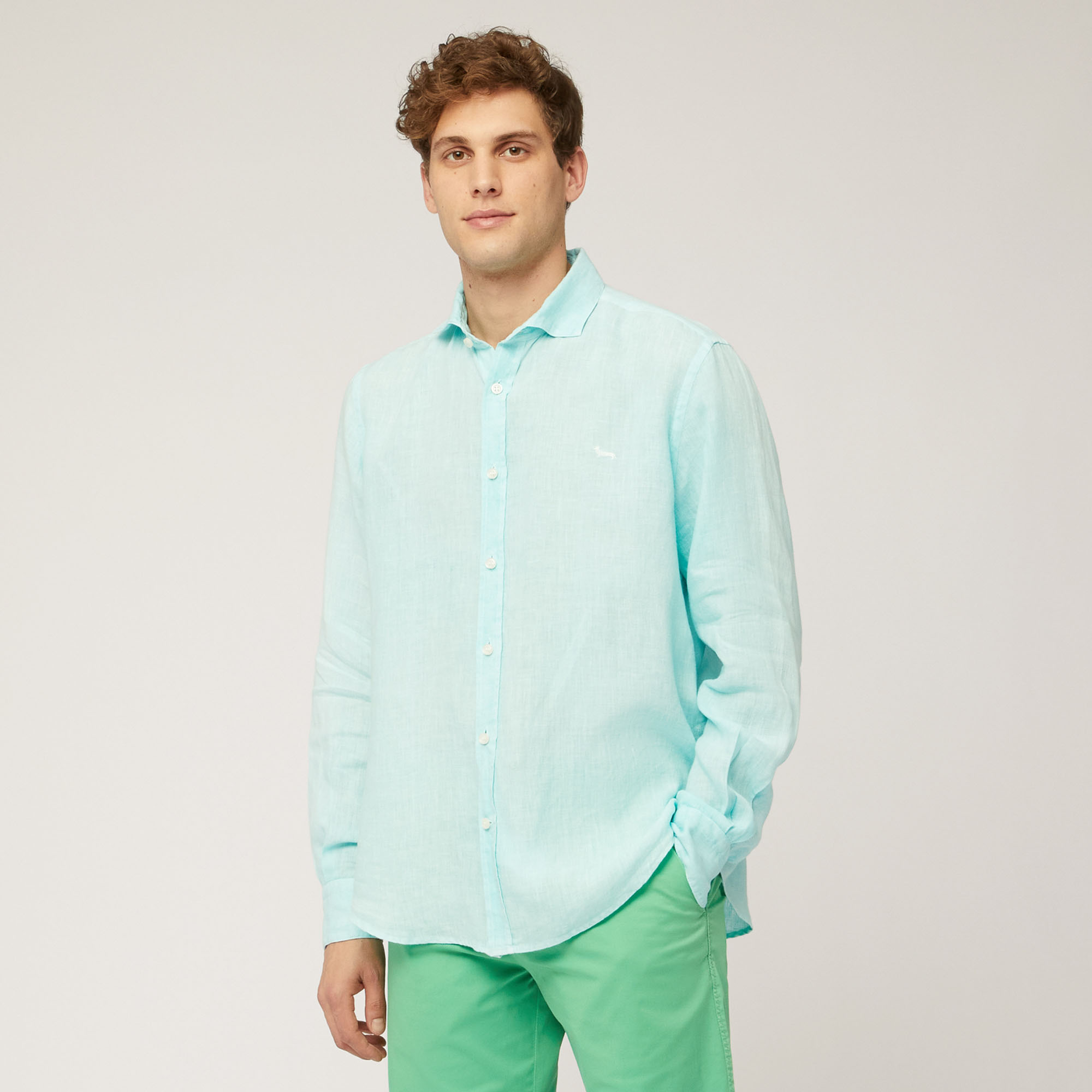 Linen Shirt, Light Blue, large image number 0