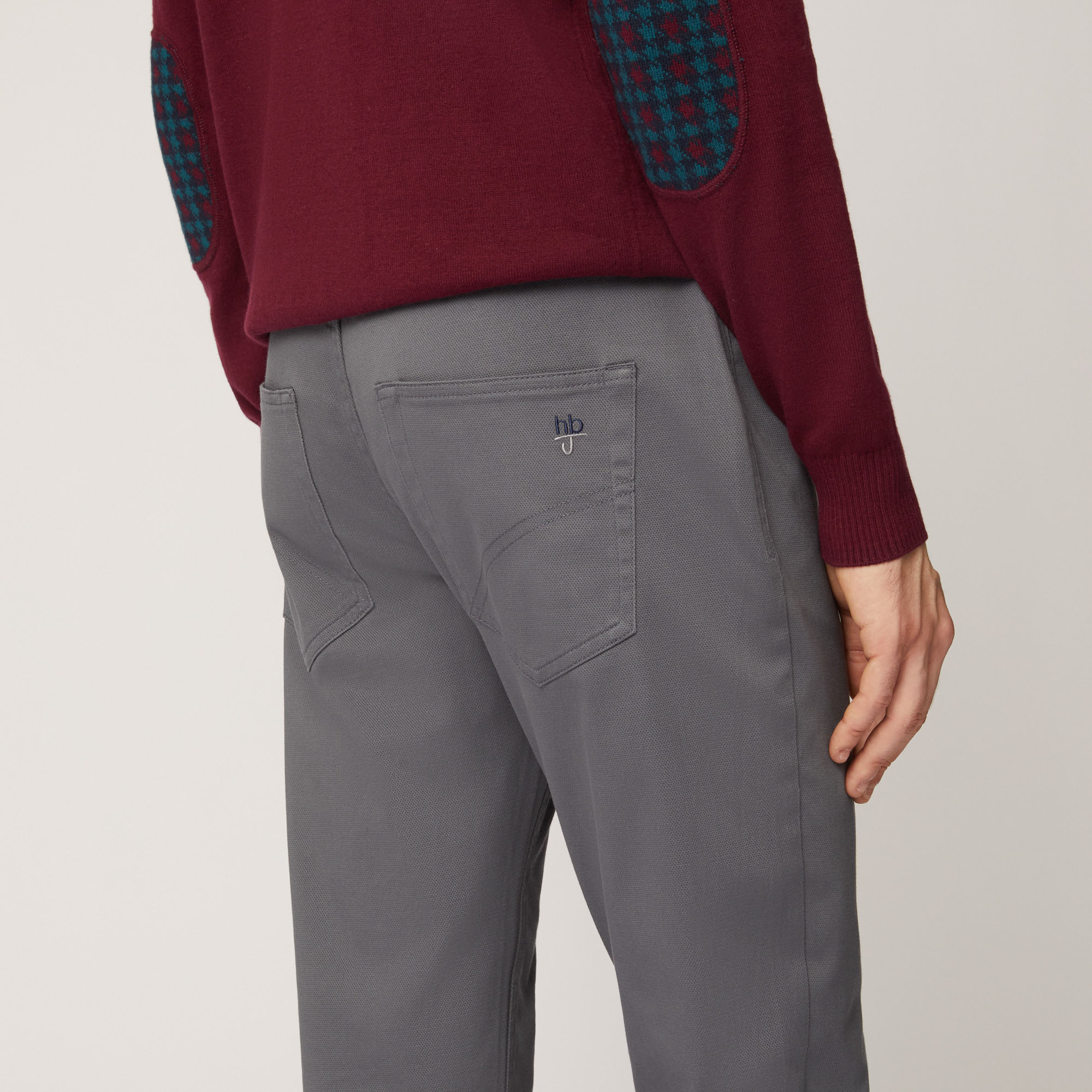 Pantalone Cinque Tasche Narrow Fit, Grigio, large