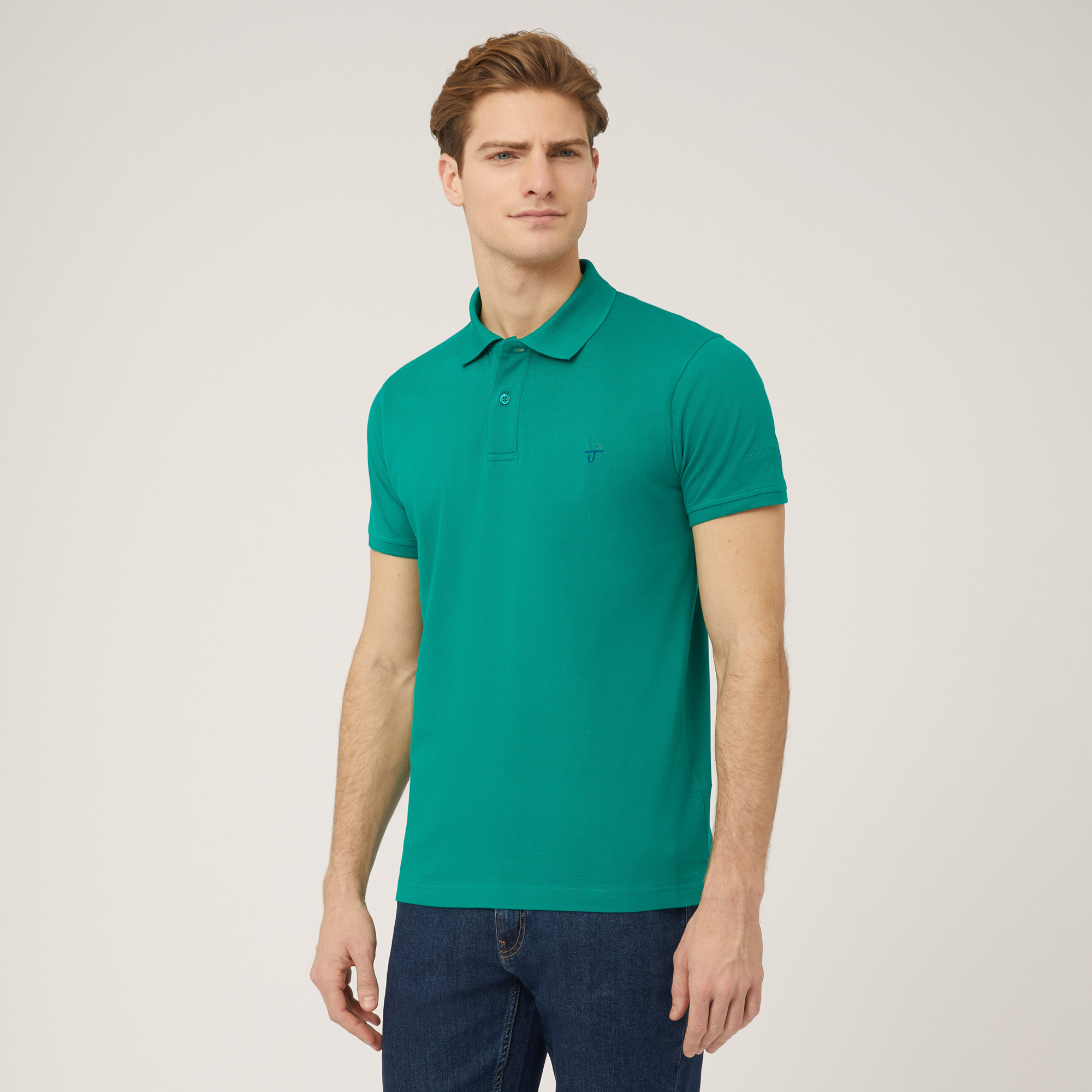 Polo In Cotone, Verde Scuro, large image number 0