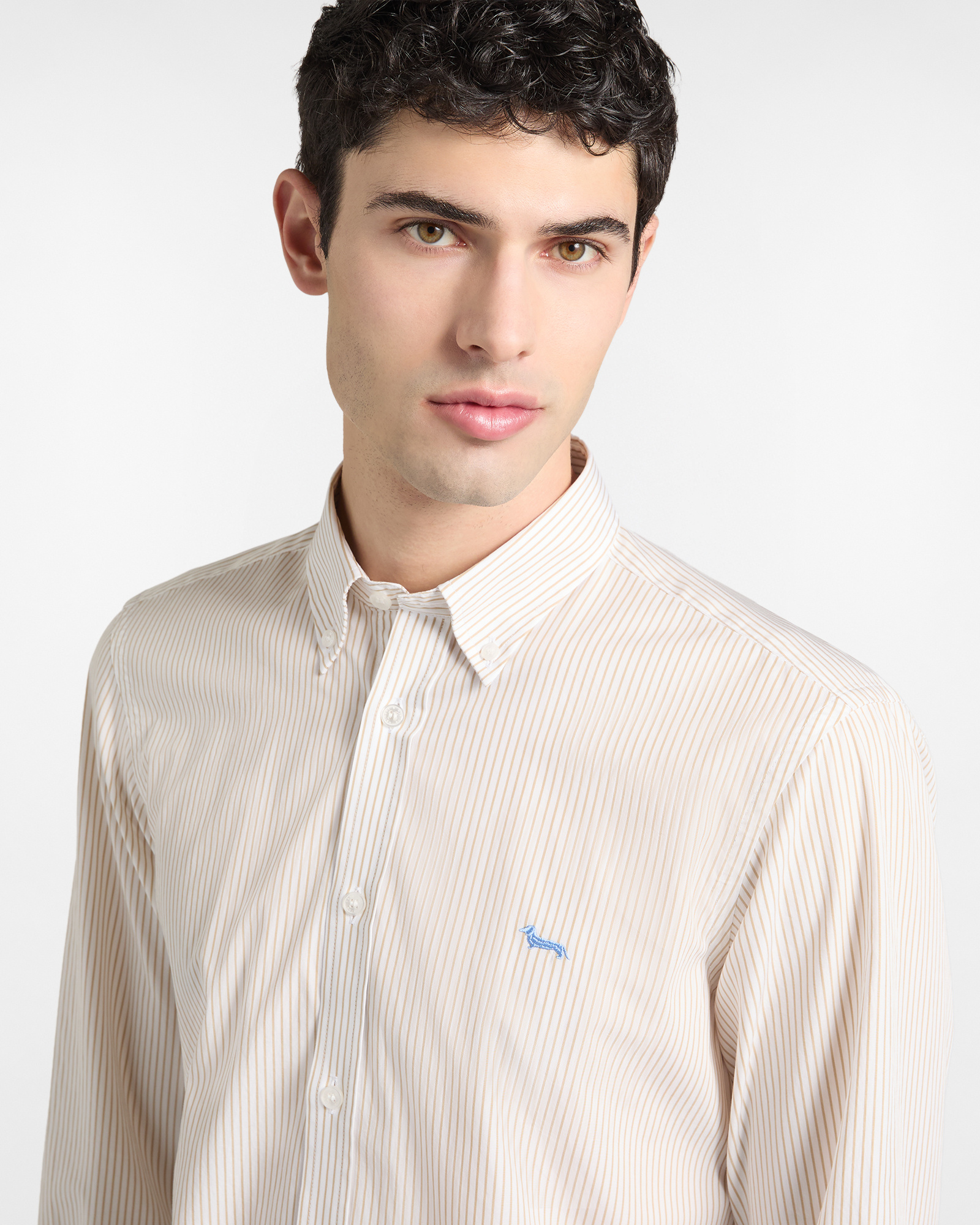 Narrow-fit striped shirt, Beige, large image number 2