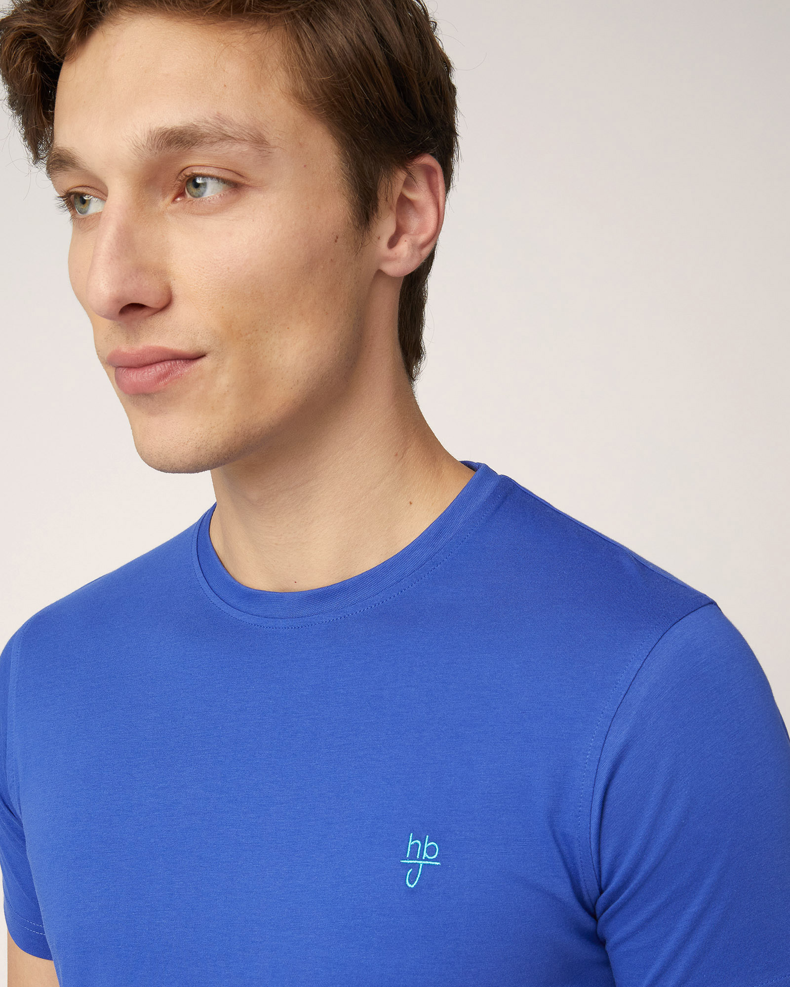 T-Shirt with Monogram, Electric Blue, large image number 2