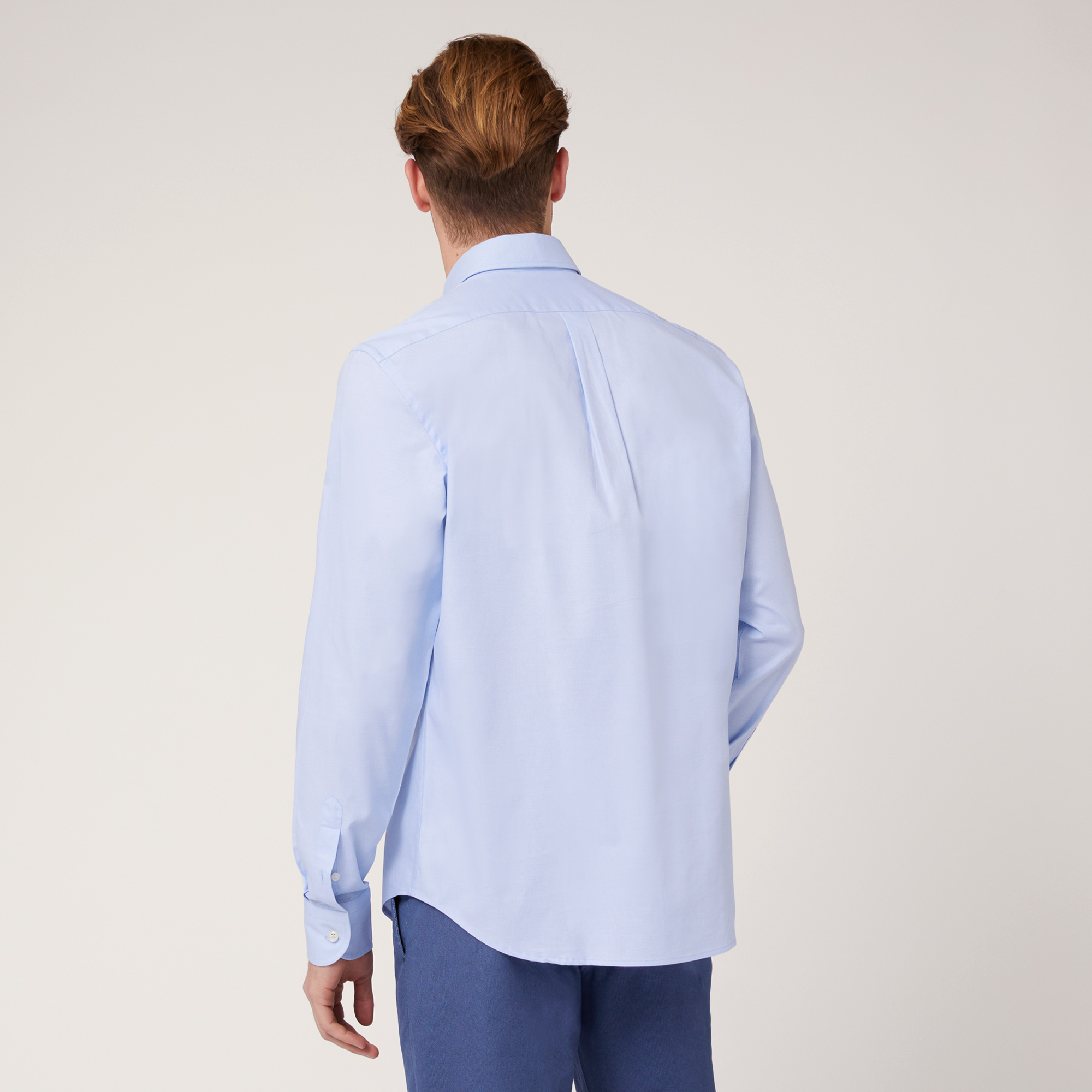 Camicia Regular In Cotone, Azzurro, large image number 1