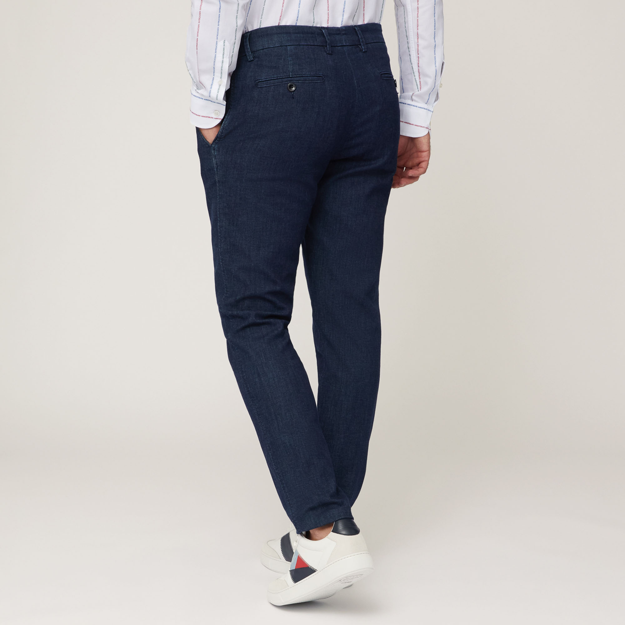 Pantaloni Chino Narrow Fit, Blu Denim, large image number 1