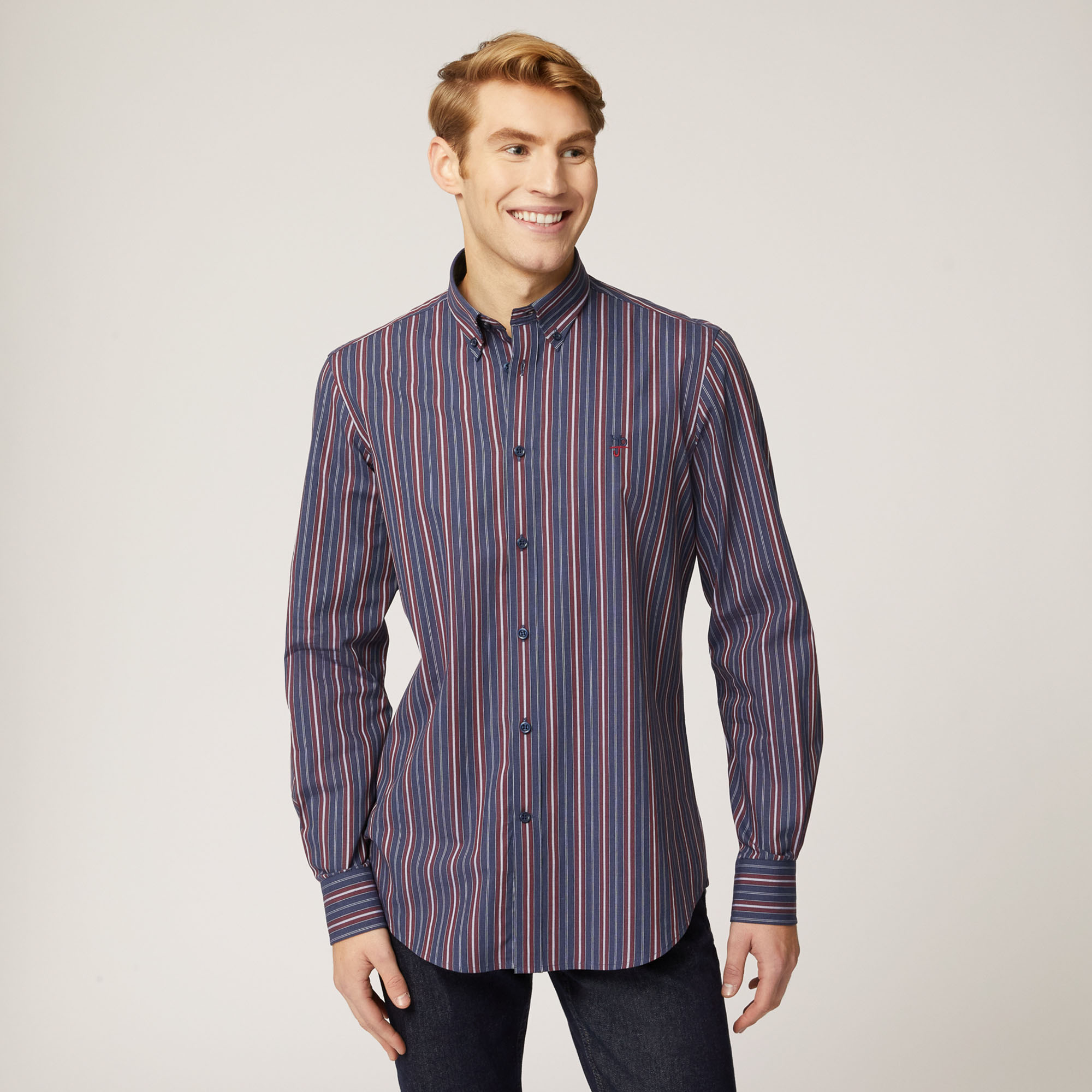 Camicia Harmont & Blaine A Righe , Rosso Scuro, large image number 0