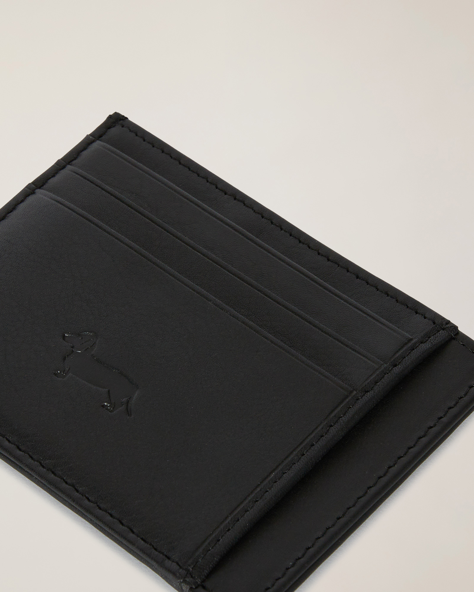 Leather Card Holder with Logo, Black, large image number 2