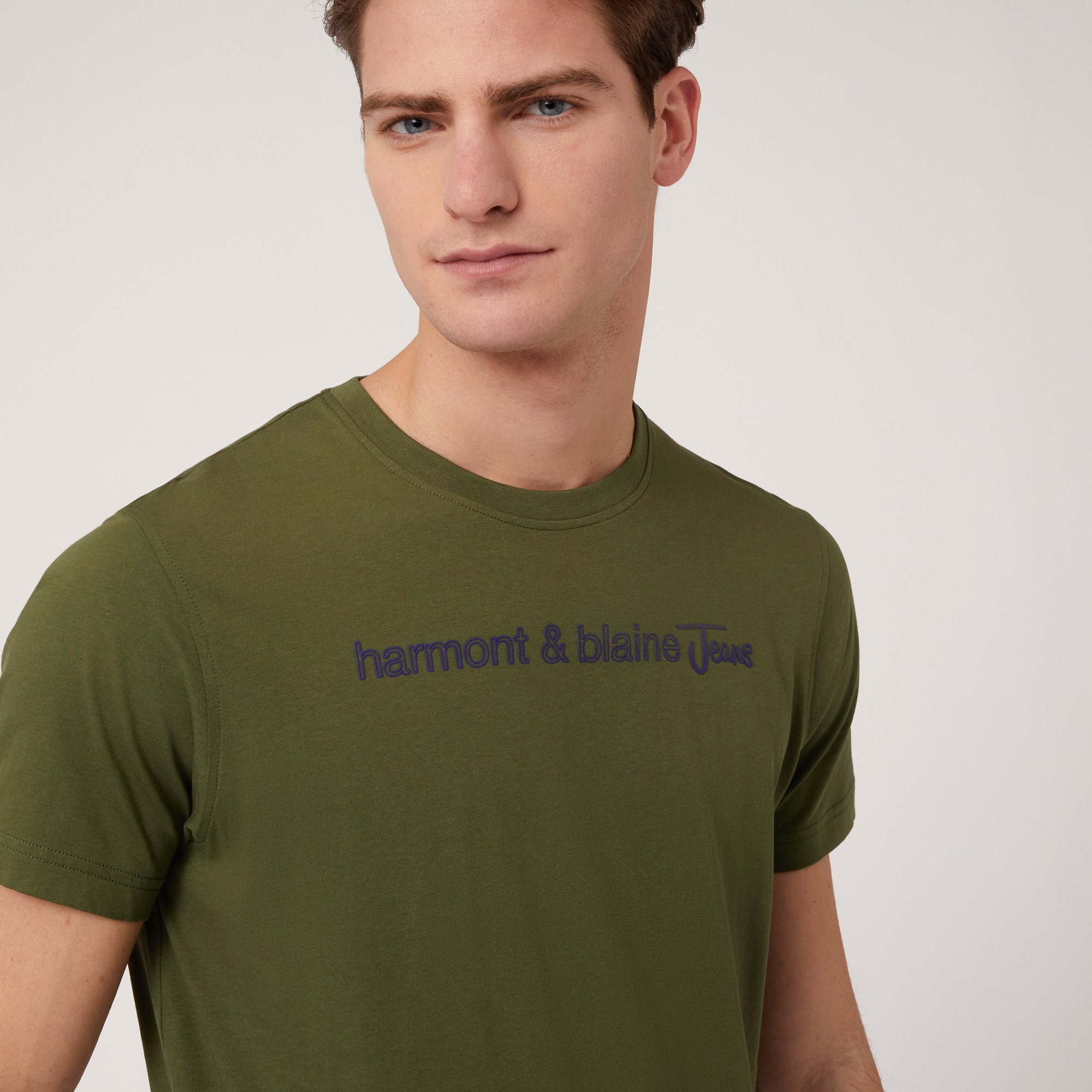 T-Shirt Con Logo In 3D, Verde, large image number 2