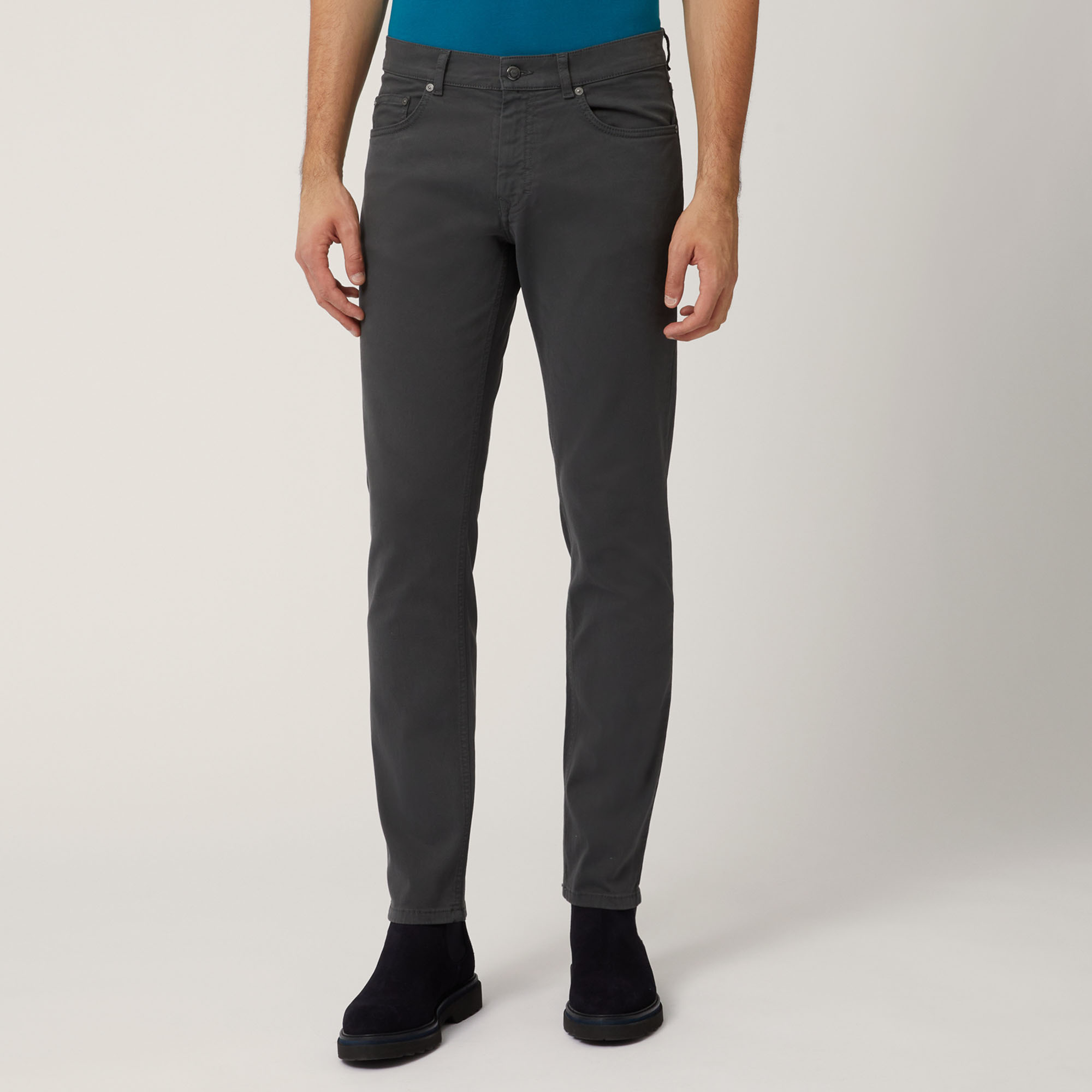 Elevate Dutility Five-Pocket Stretch Cotton Pants, Gray, large image number 0