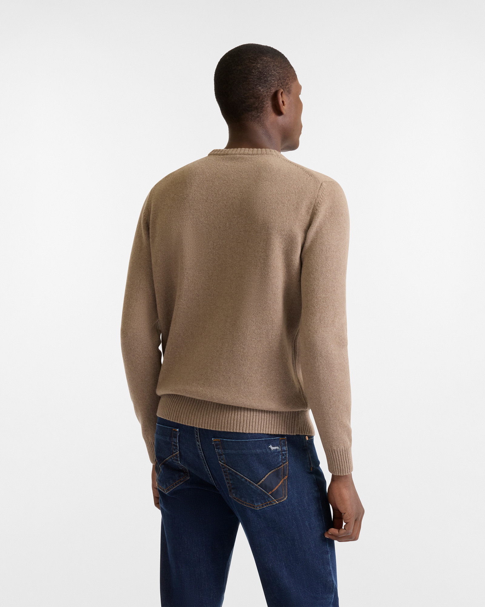 Wool and Cashmere Pullover, Leather, large image number 1
