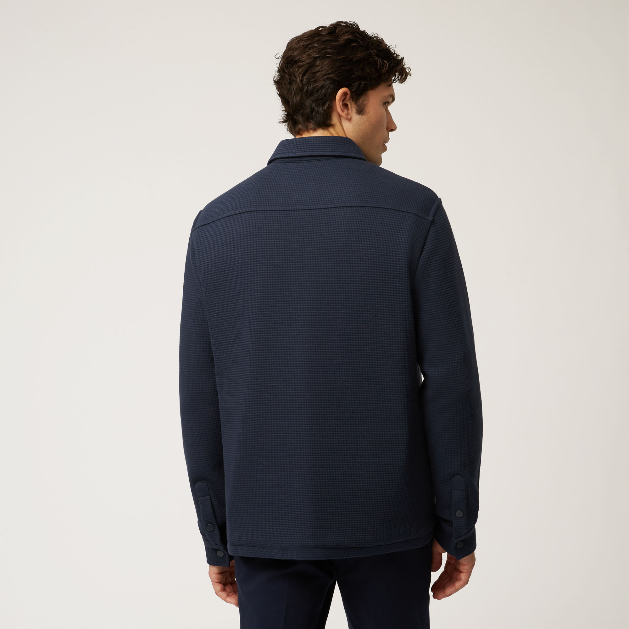 Camisa Oversize Con Bolsillos Grandes Art Academy, Azul, large image number 1