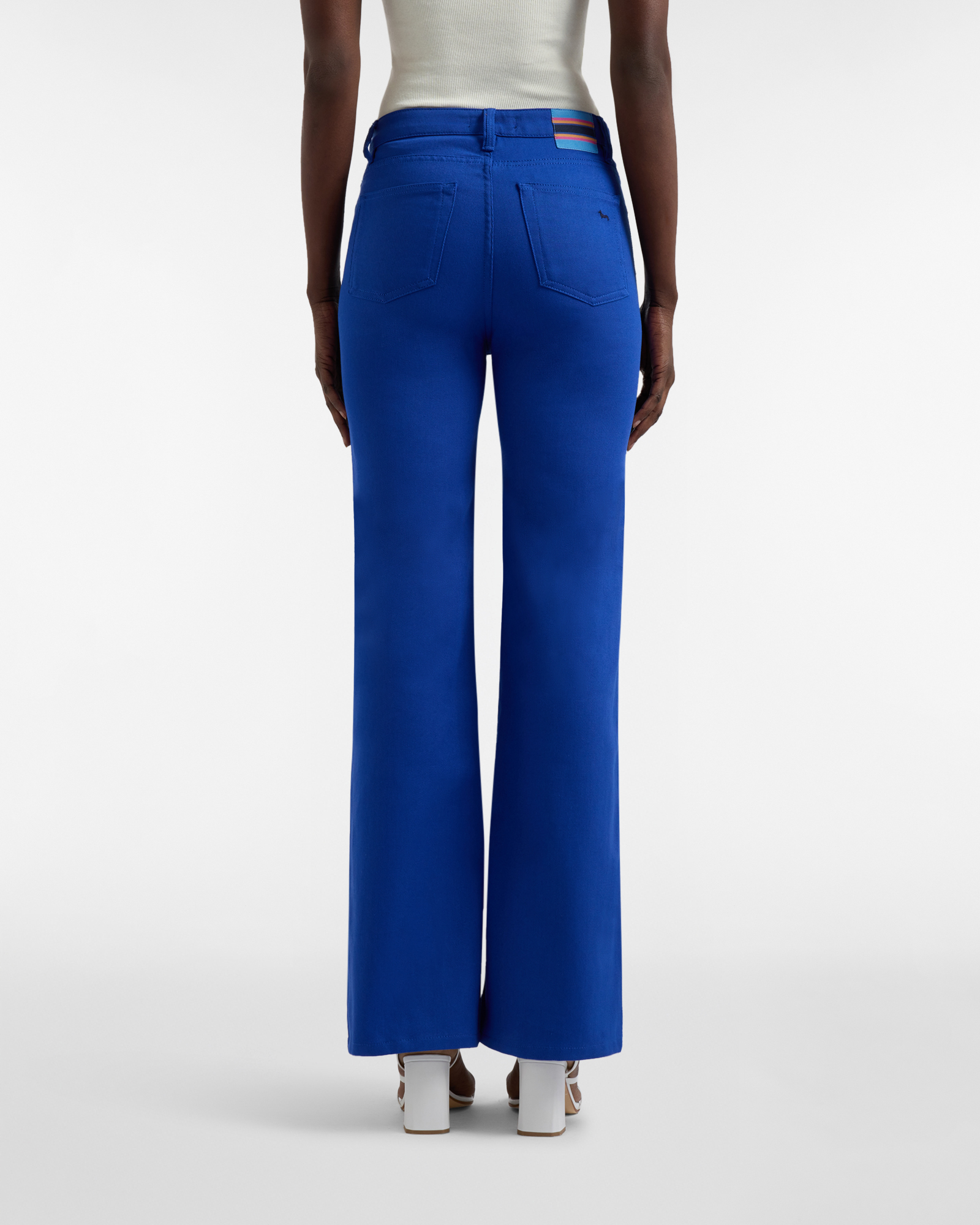 Women's high-waisted five-pocket cotton pants