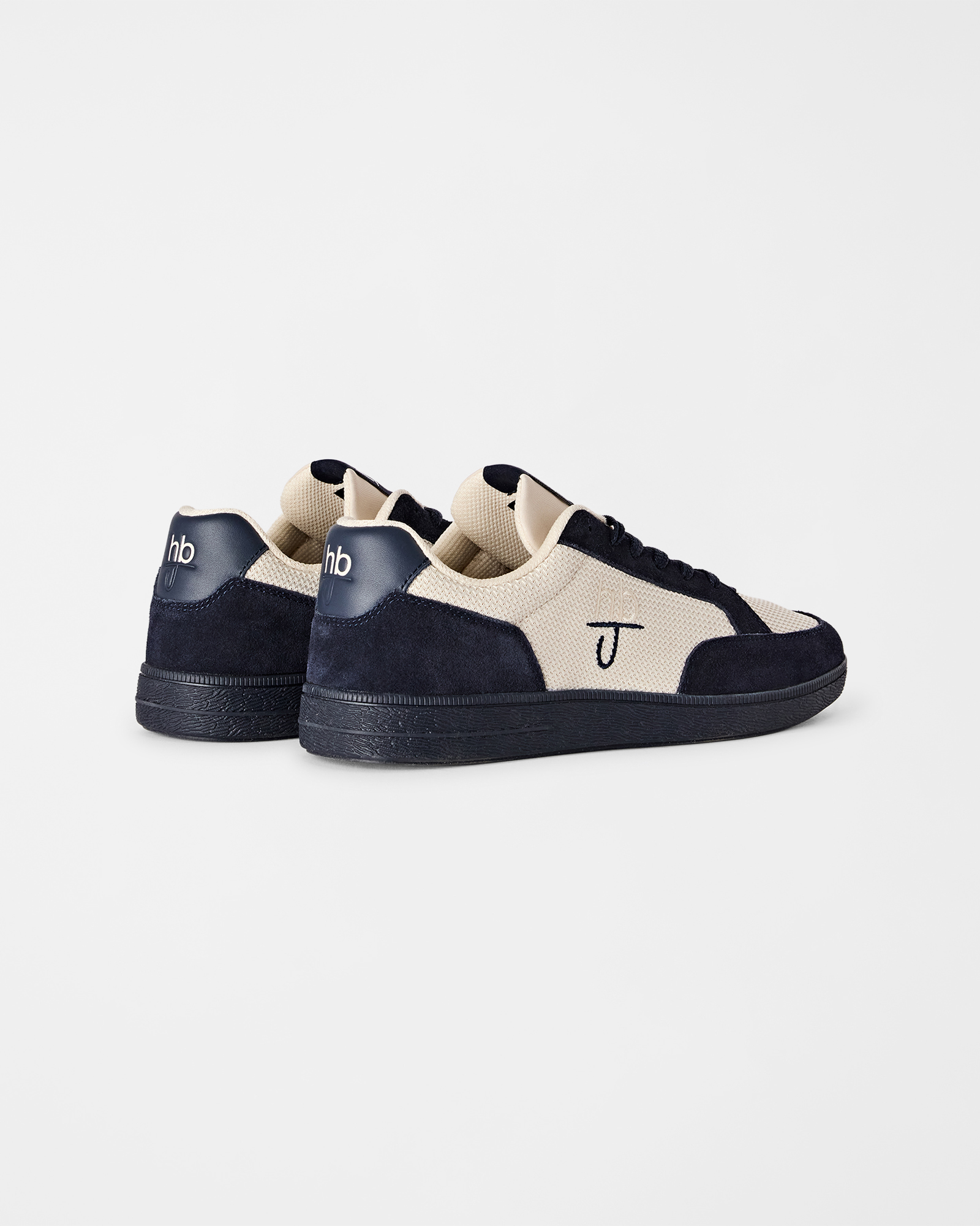 Sneaker HBJ Uomo in suede e tessuto, BLU SCURO, large