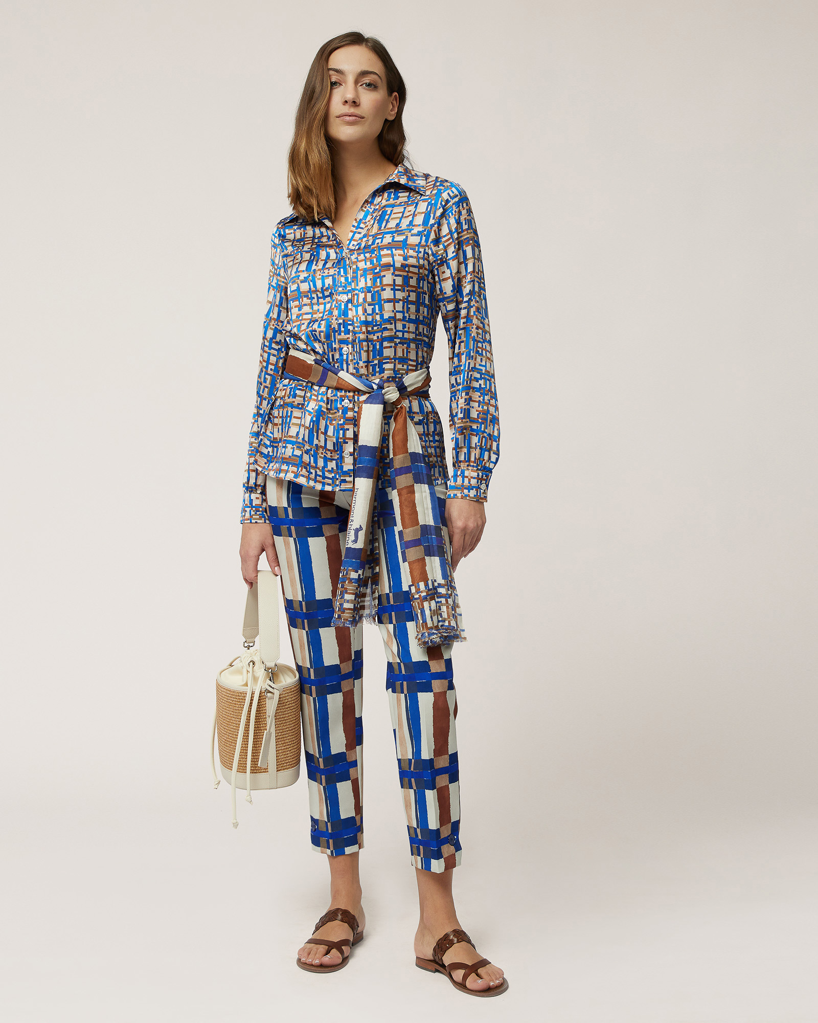 Multi-colored Striped Shirt, Beige, large image number 3