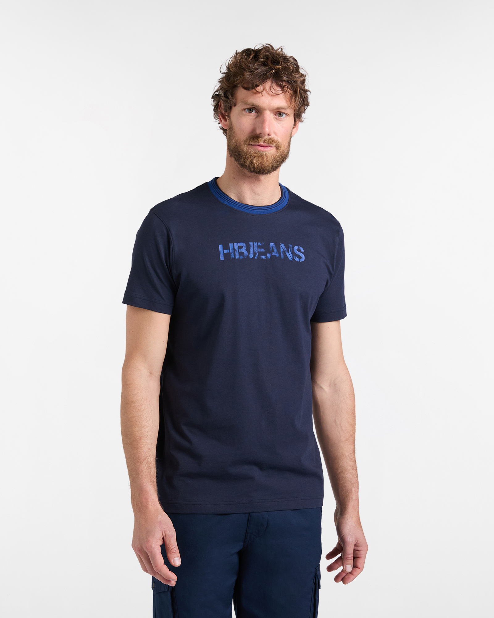 T‑shirt Uomo in Cotone con Stampa Frontale