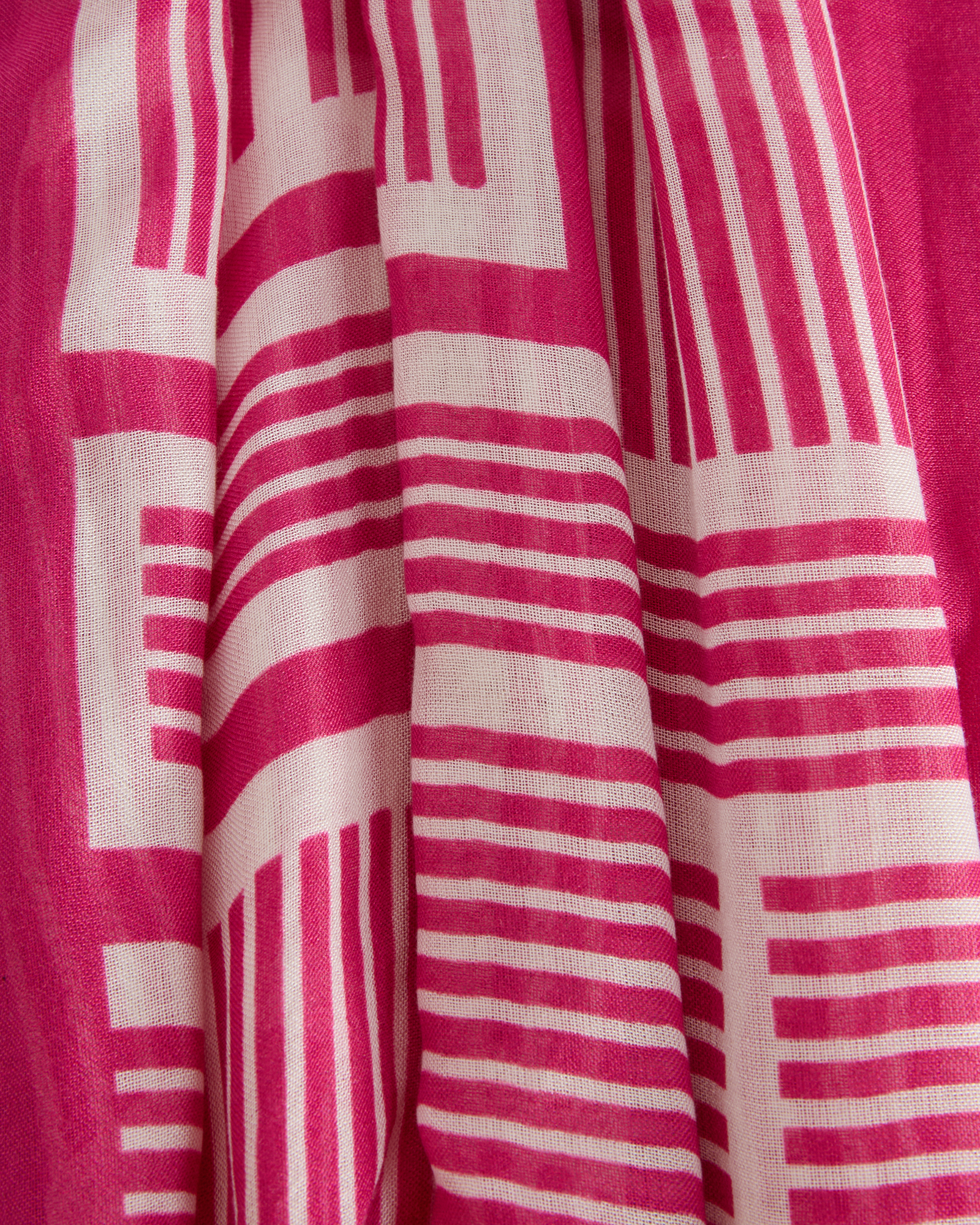 Patchwork striped print scarf