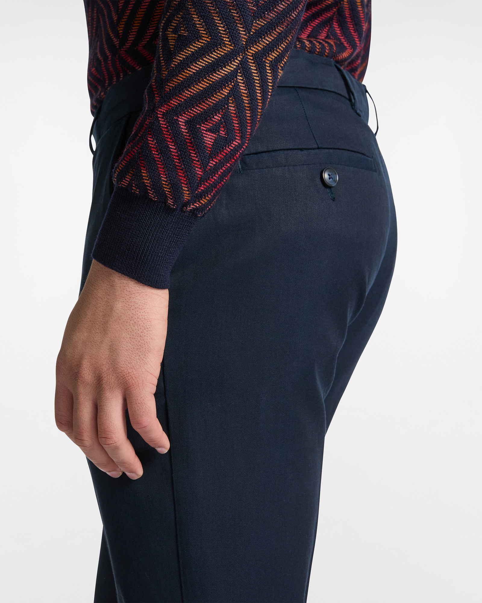 Relaxed Fit Chino Pants, Navy Blue, large image number 2