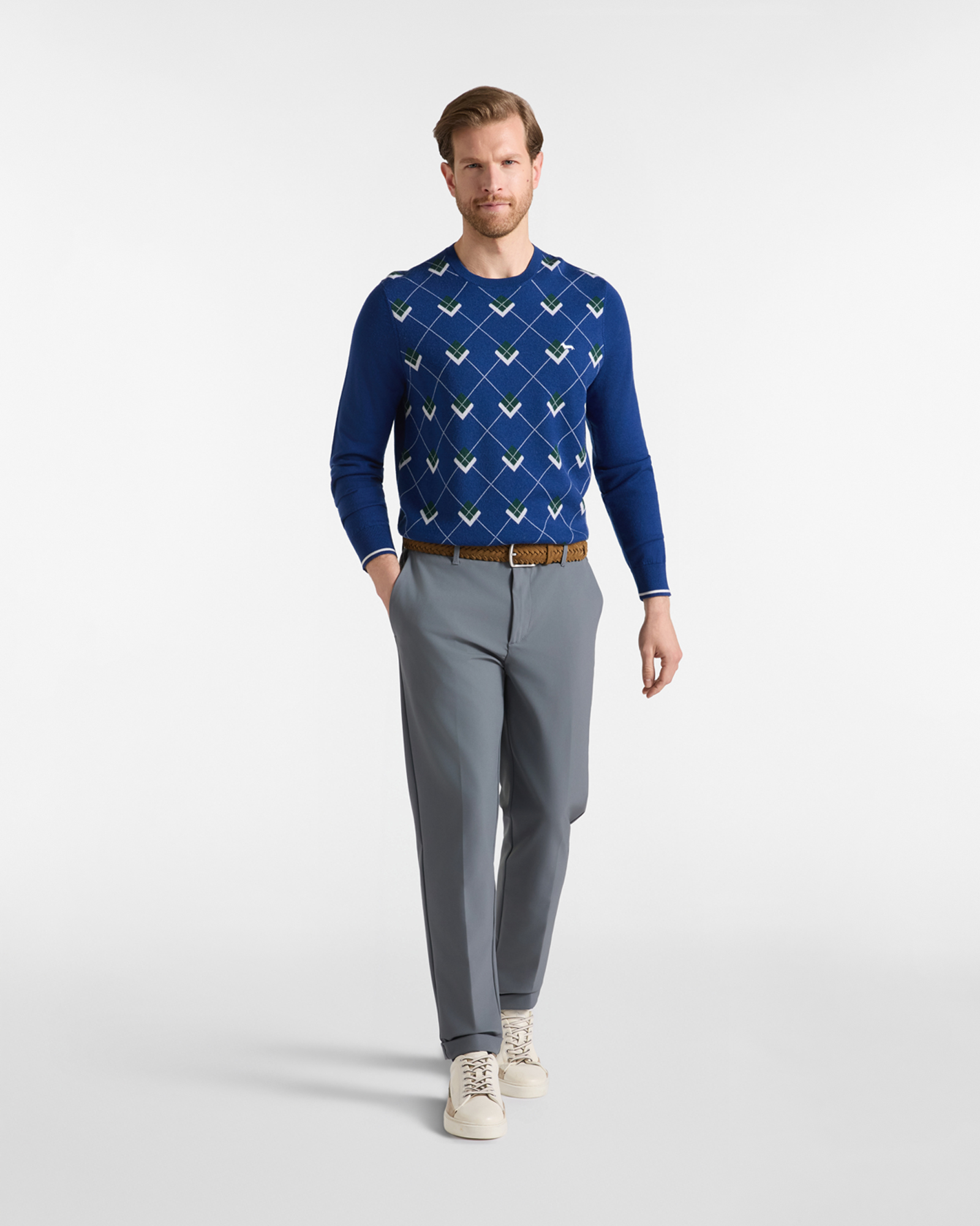 PARICOLLO  NEW ARGYLE FRONT, ELECTRIC BLUE, large image number 3