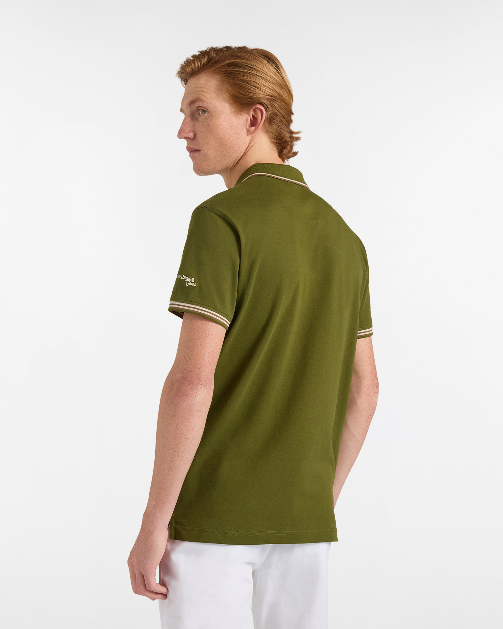 Polo uomo narrow fit con doppio logo