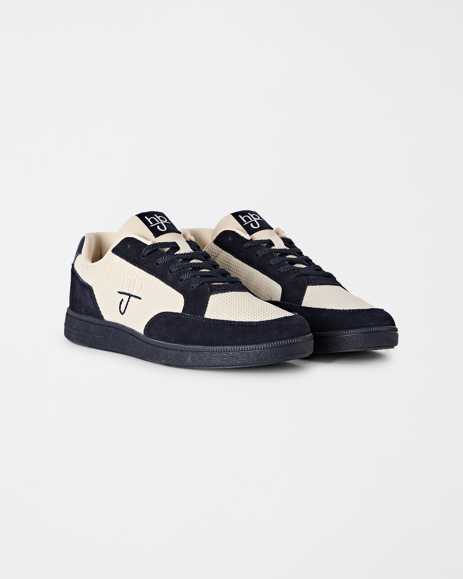 Sneaker HBJ Uomo in suede e tessuto, BLU SCURO, large