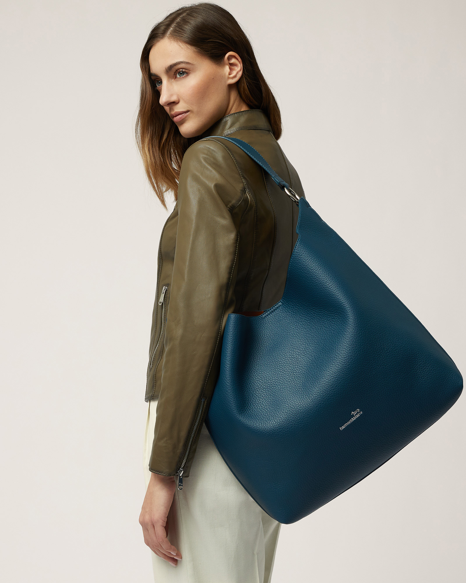 Large Capri Hobo Bag, Blue, large image number 3